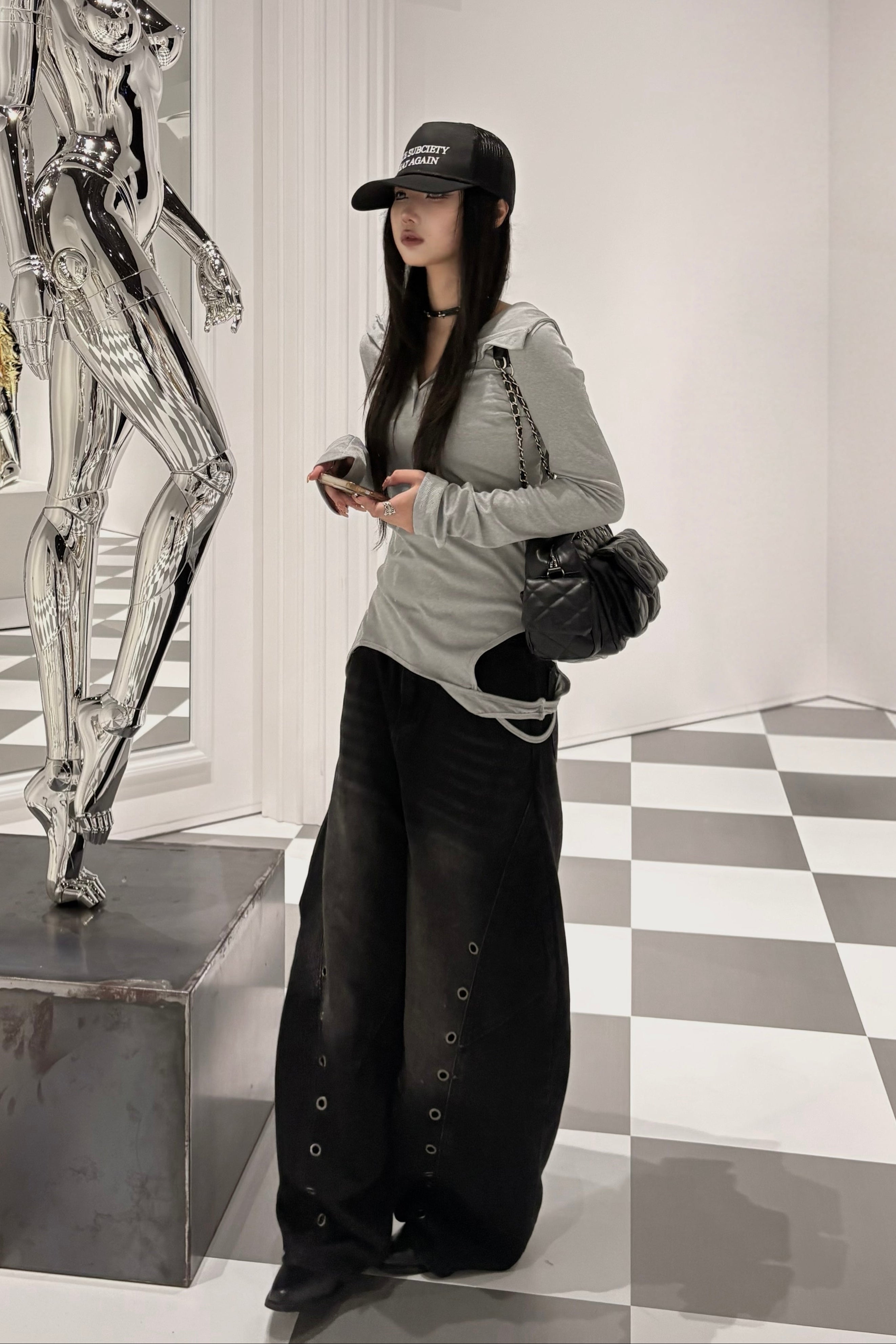 シルバーサークルワイドパンツ NA10433