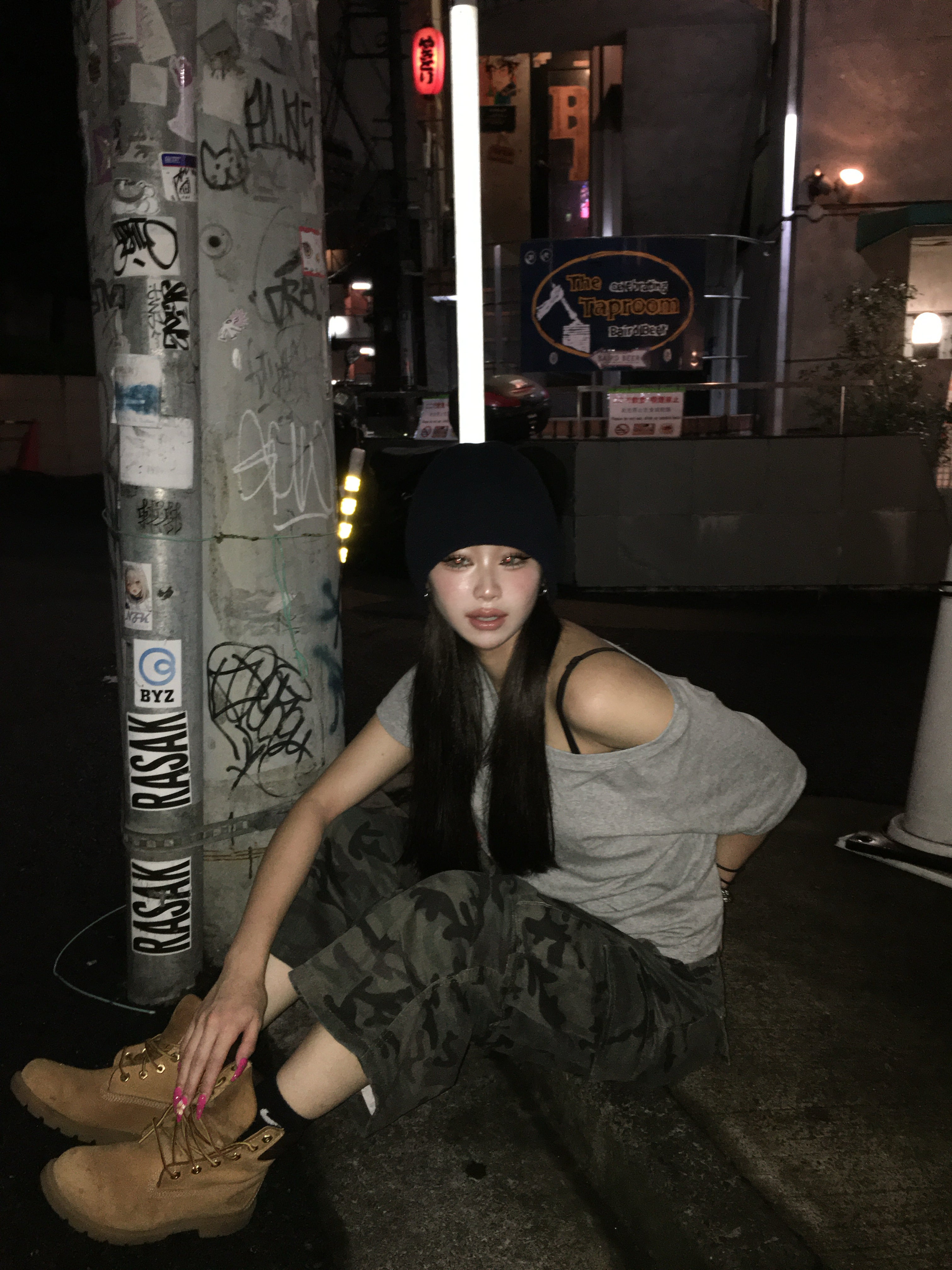カモフラージュカーゴワイドハーフパンツ NA10982
