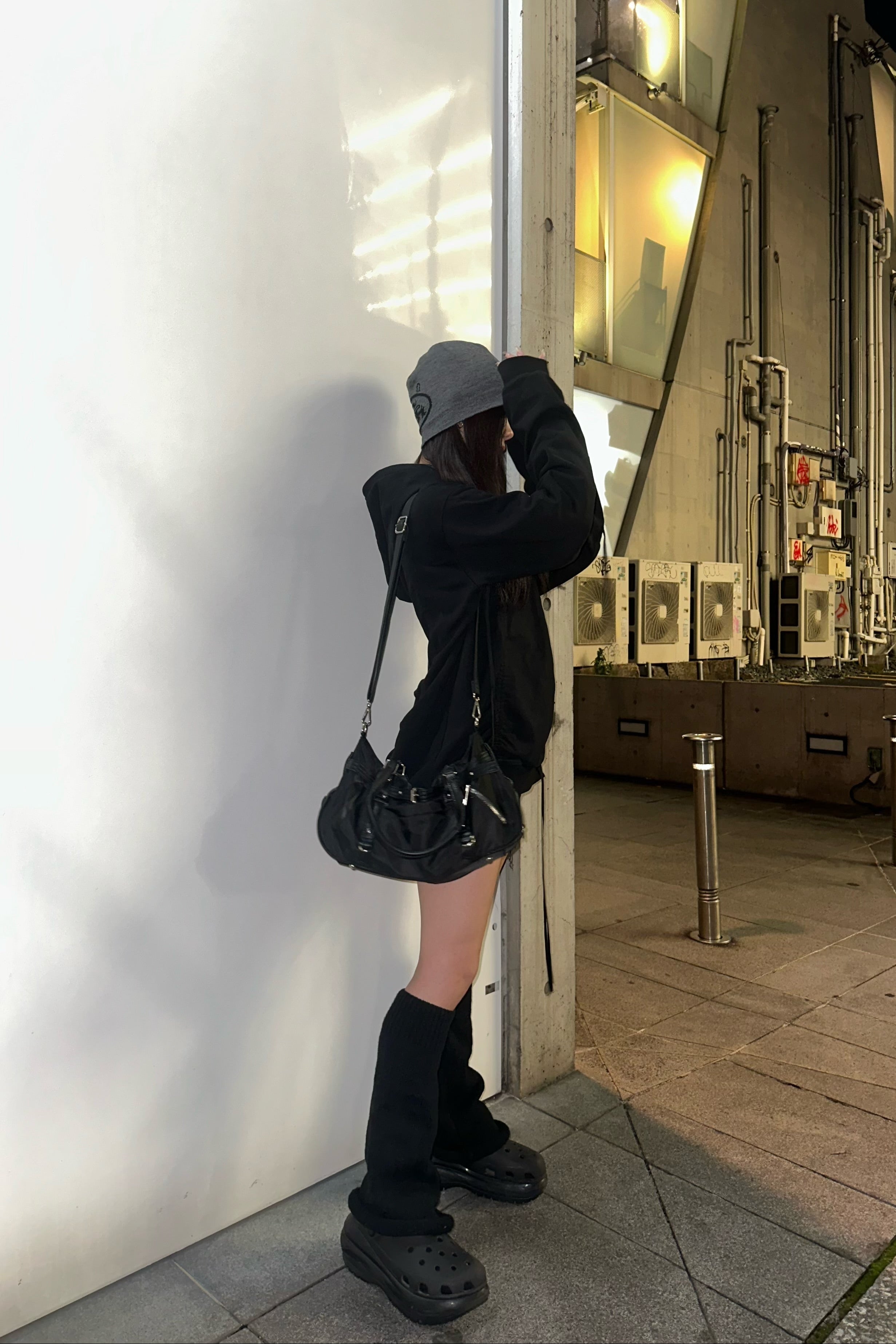 レザージッパーショルダーバッグ NA10176