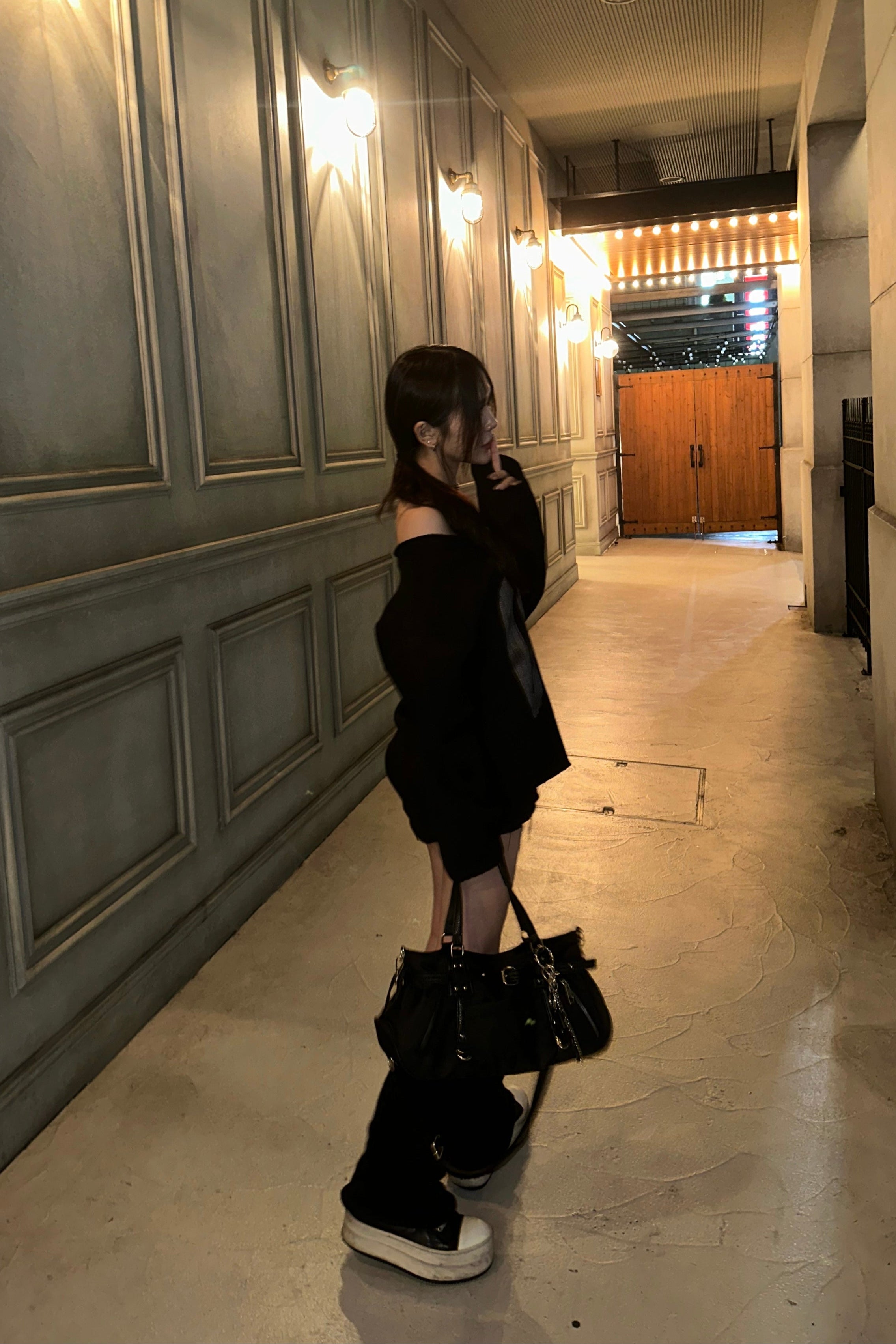 レザージッパーショルダーバッグ NA10176