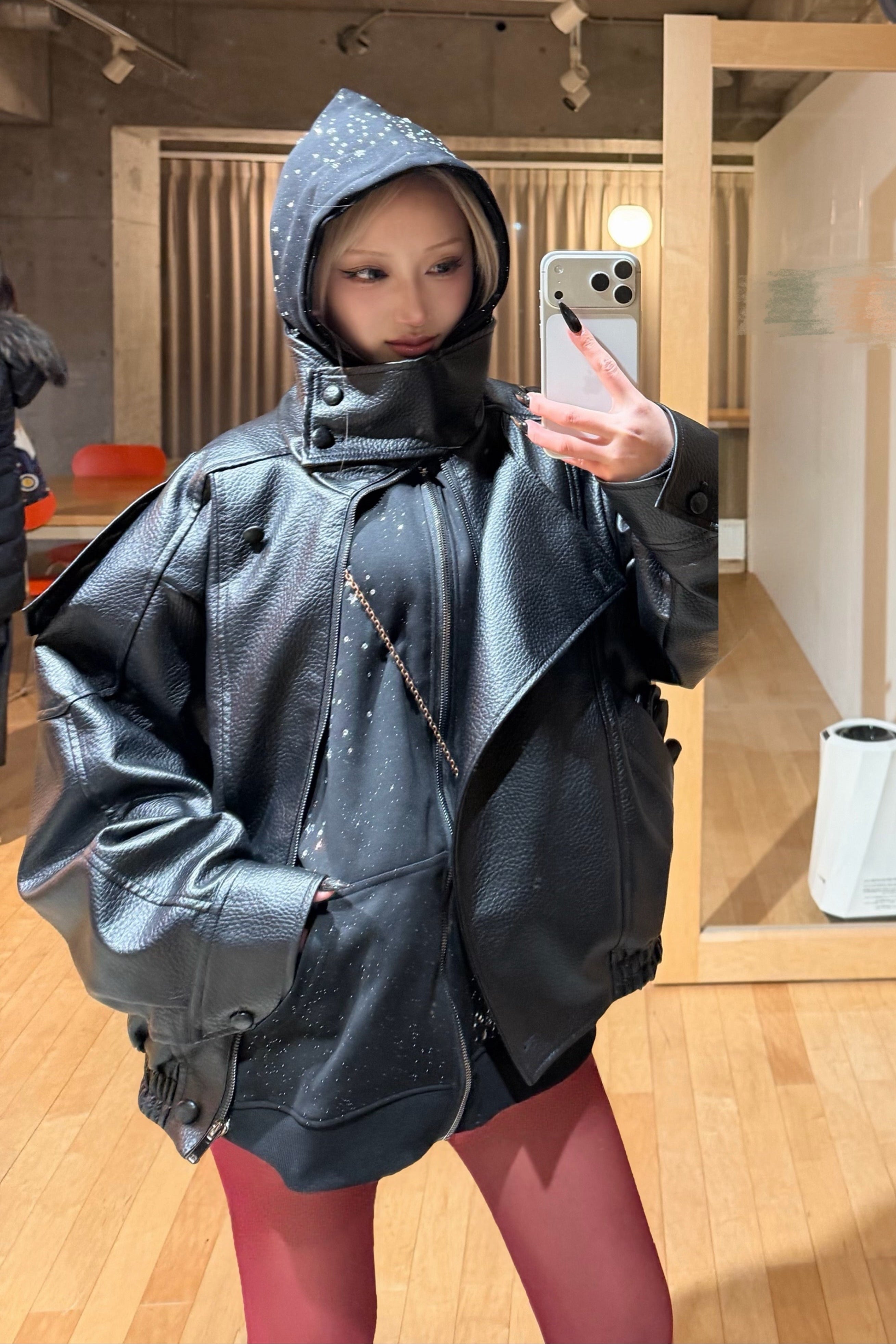 オーバーサイズビジューパーカー NA10394