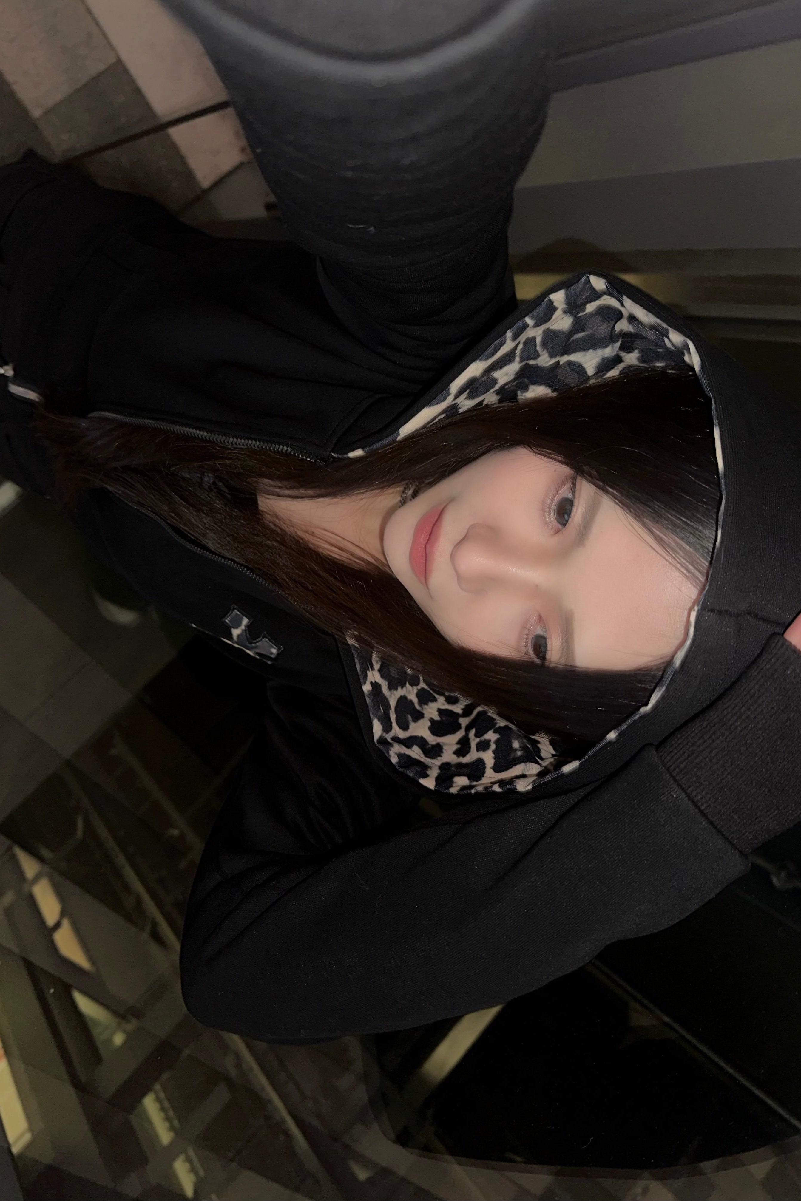 レオパードスリムパーカー NA10193