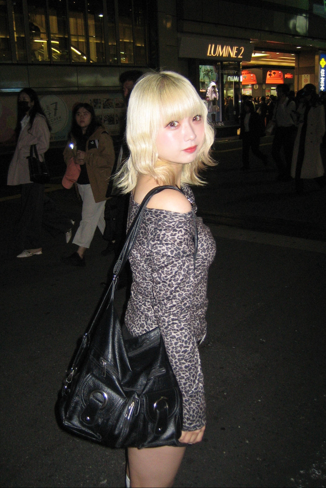 レオパードワンショルダートップス NA10082