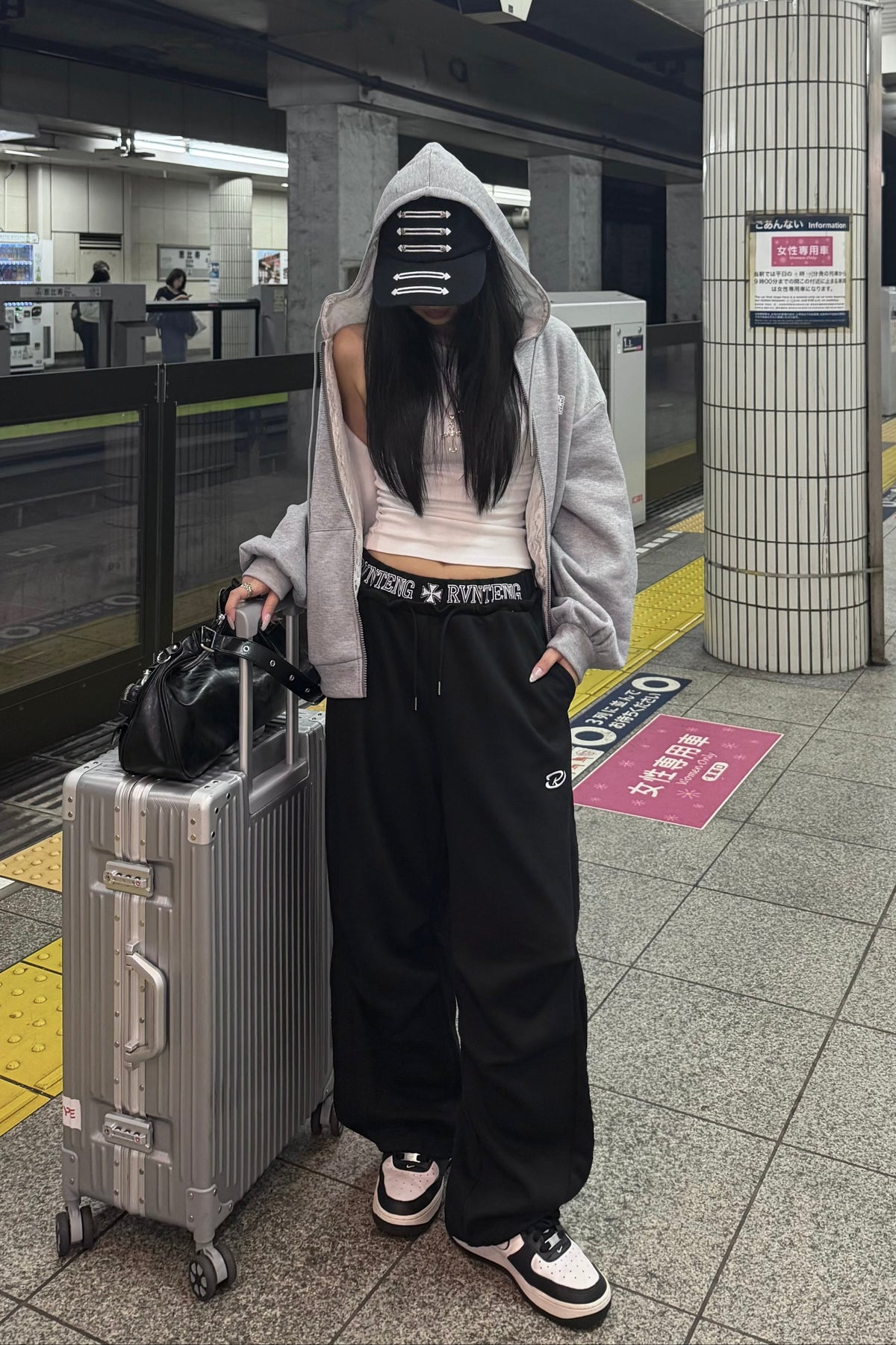 ウエストロゴワイドスウェットパンツ NA11047