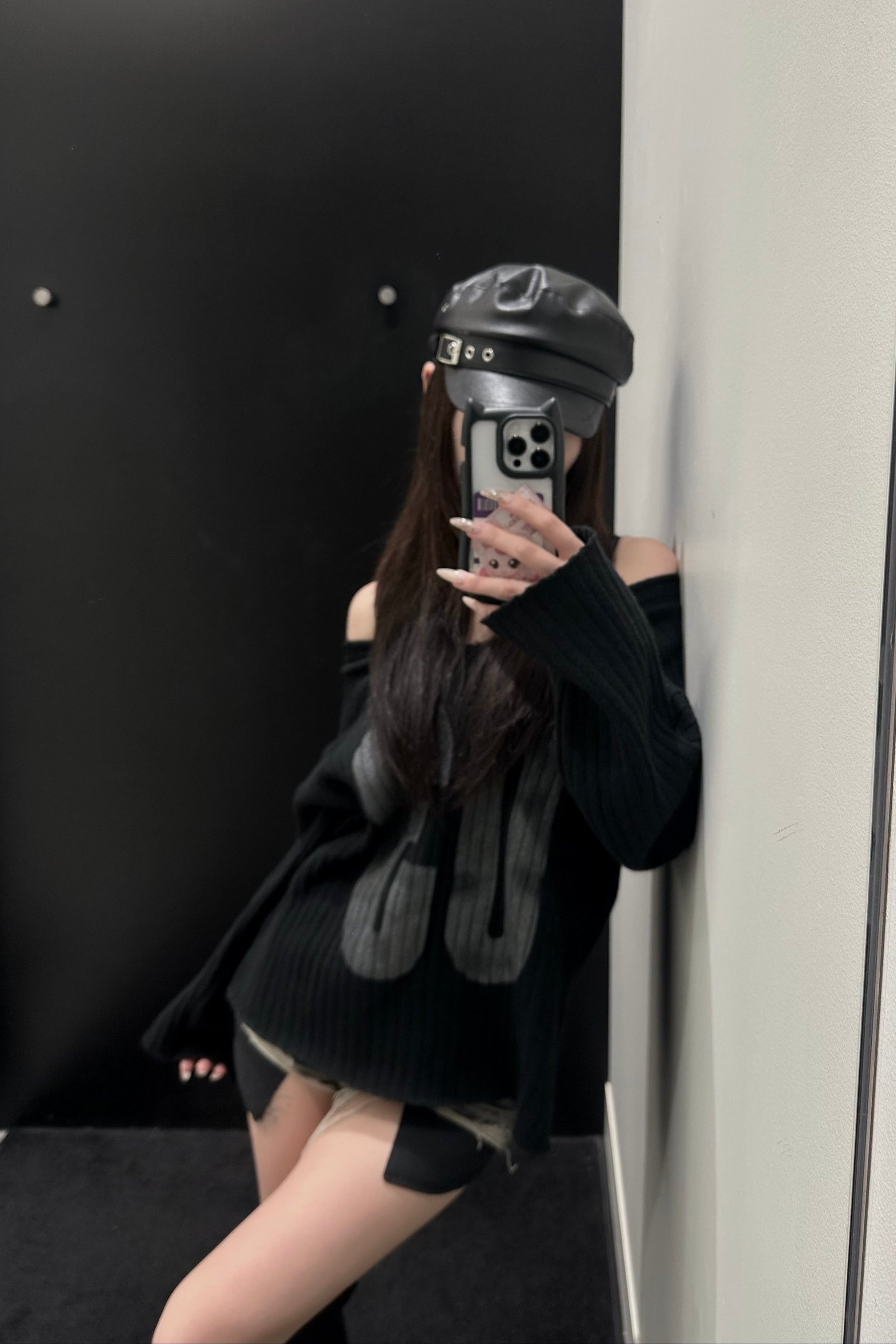 オフショルナンバリングニット NA10210