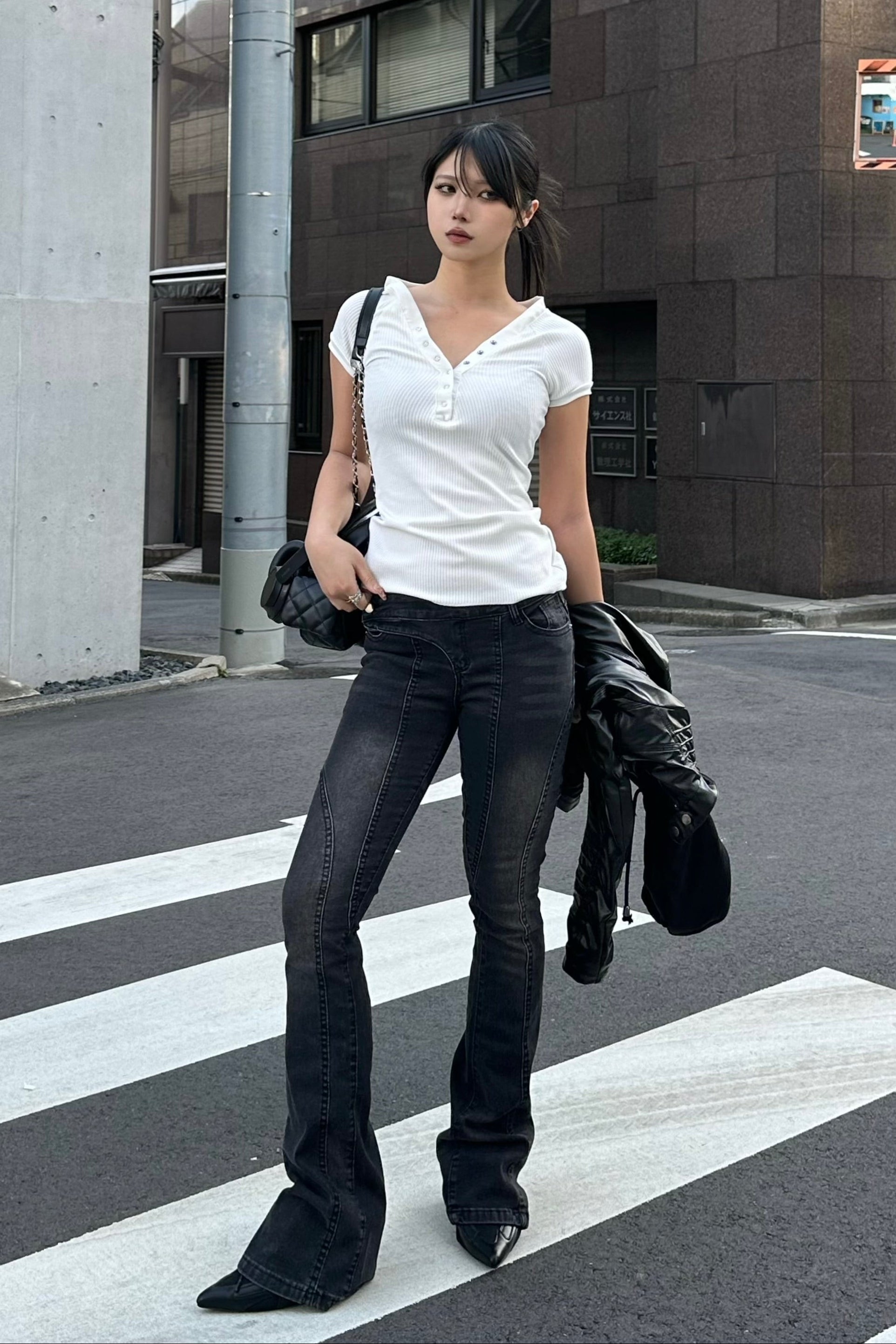 フロントクロスローライズパンツ NA10430
