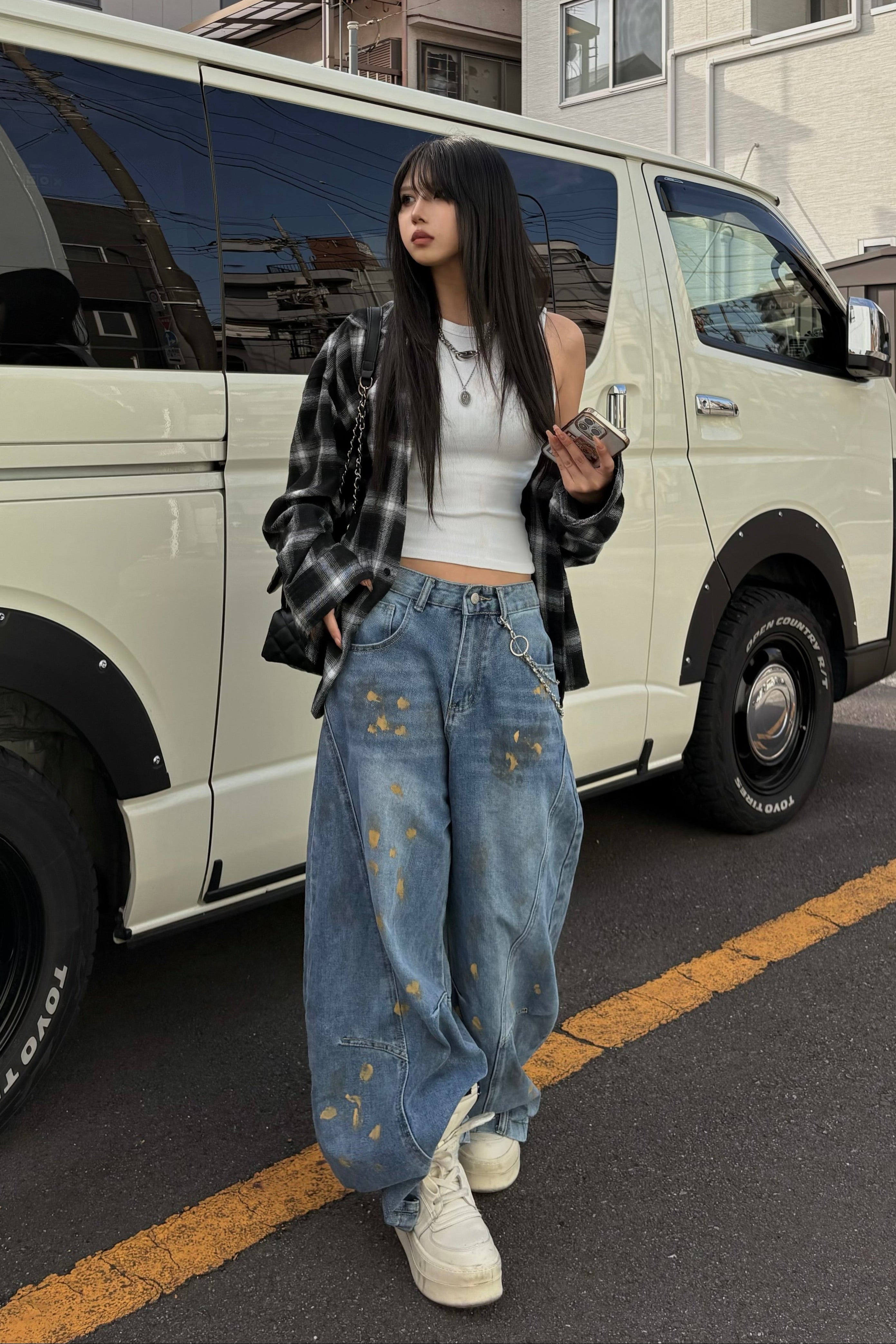 ヴィンテージデザインデニムパンツ NA10427