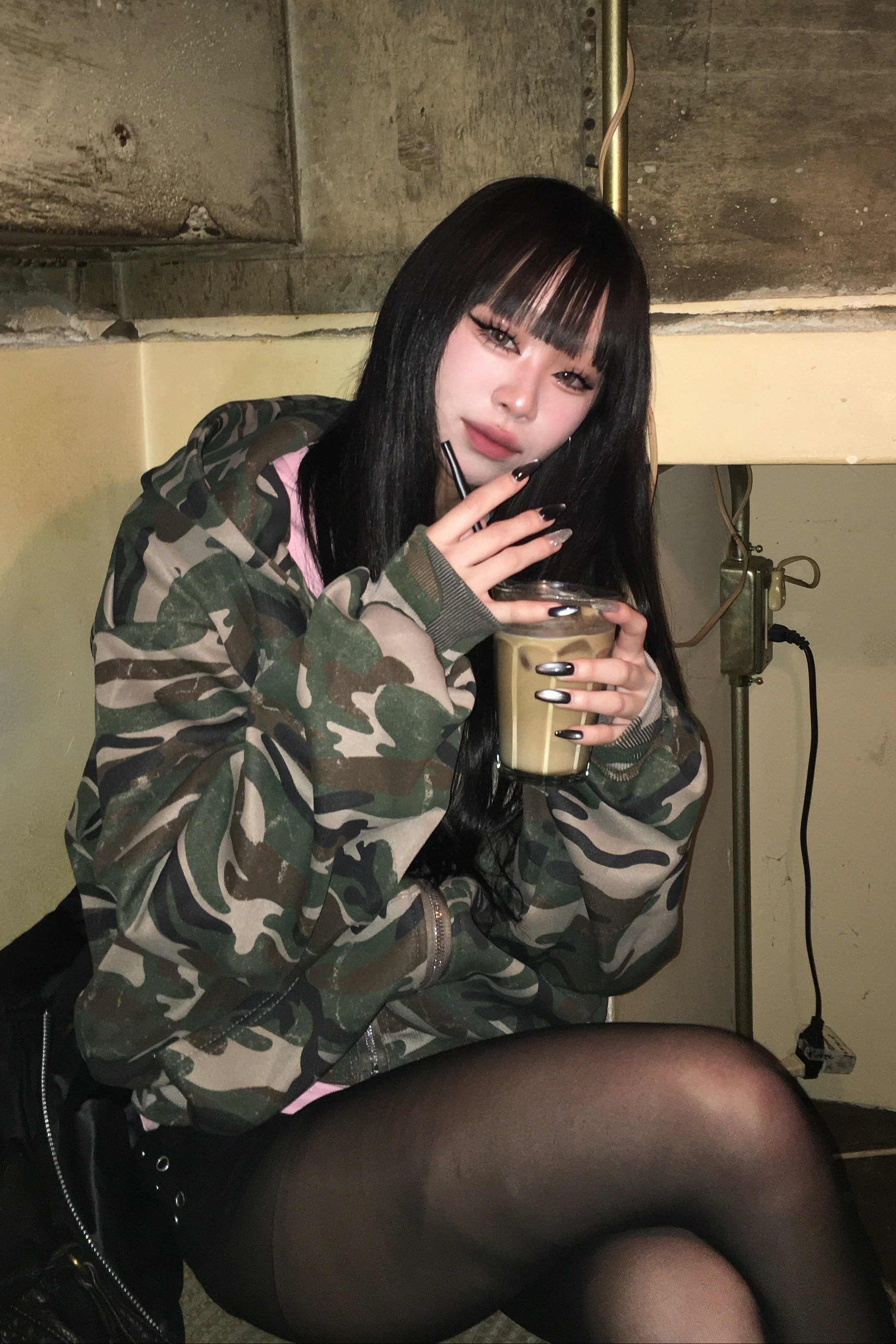 カモフラージュスウェットフーディー NA10371