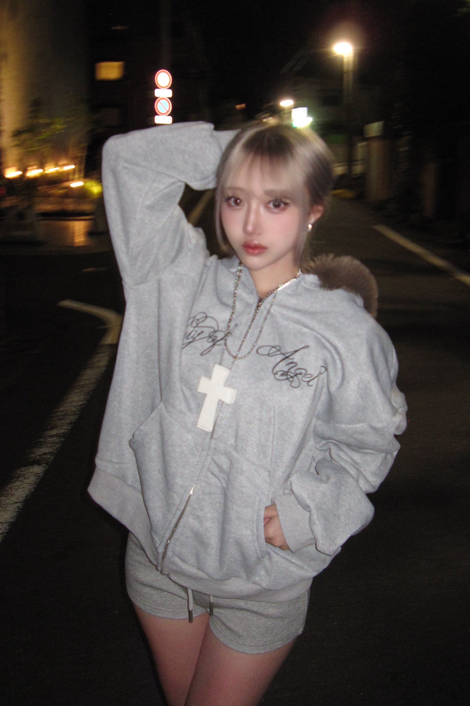 レタリングファーパーカー NA10089