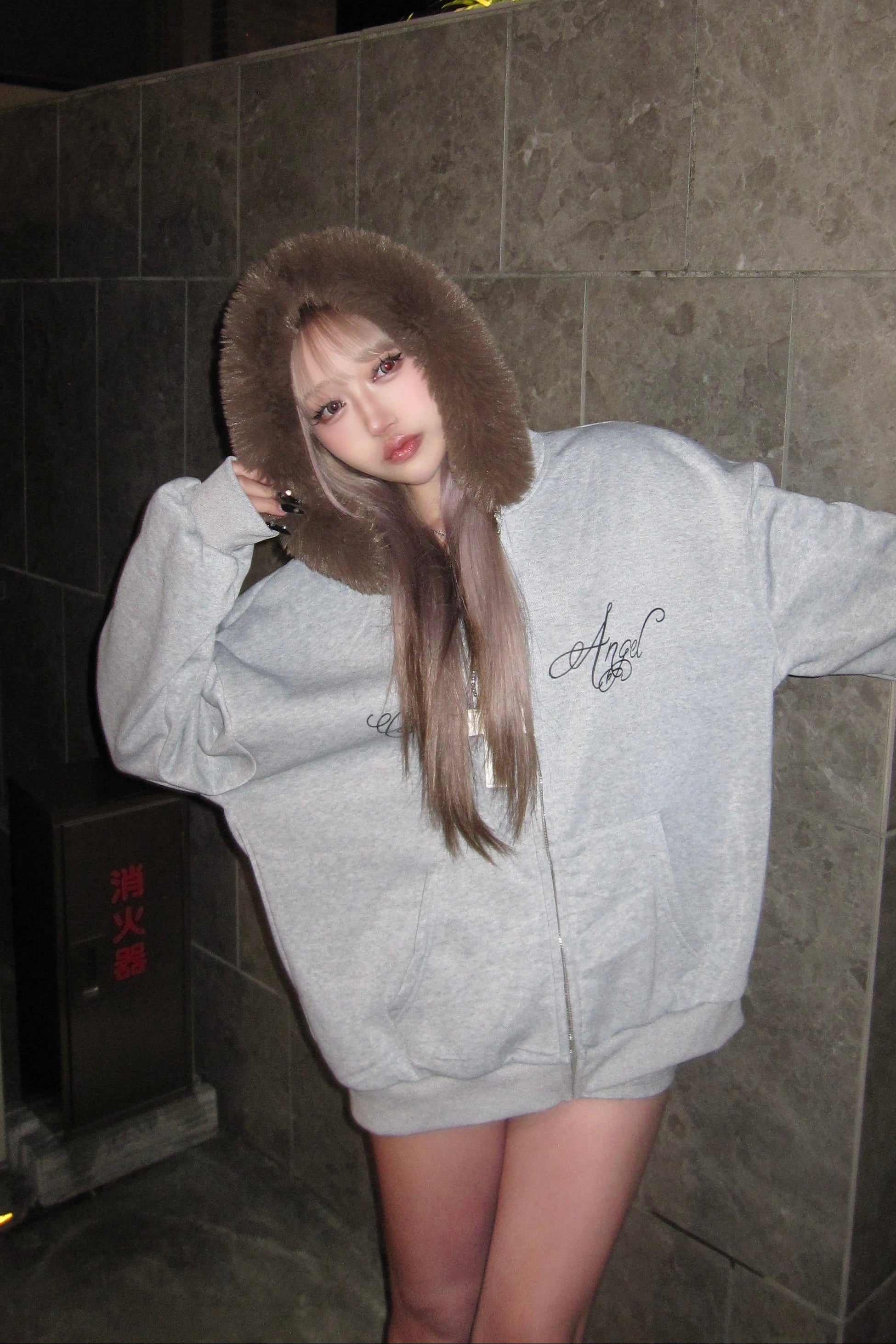 レタリングファーパーカー NA10089