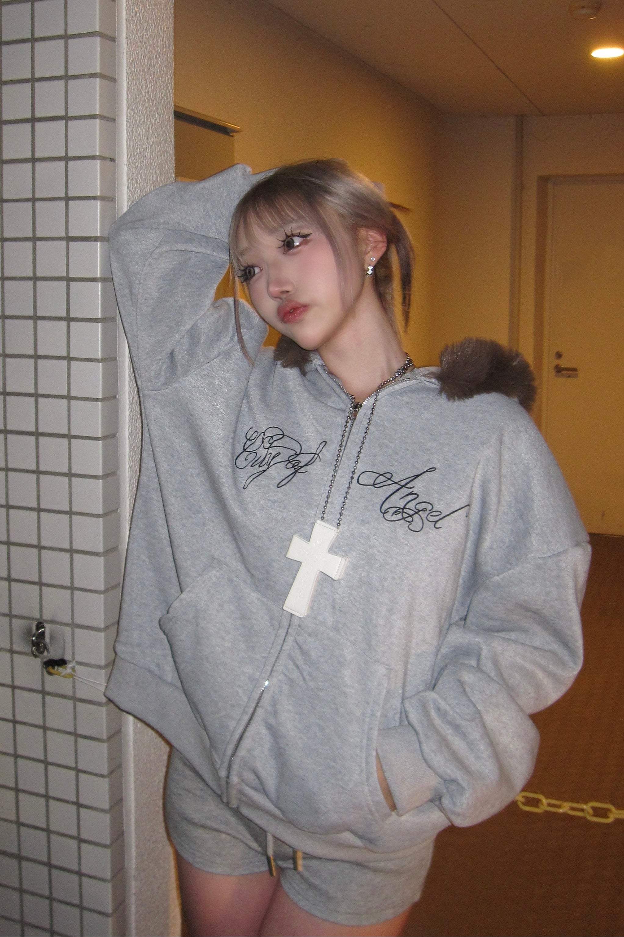 レタリングファーパーカー NA10089