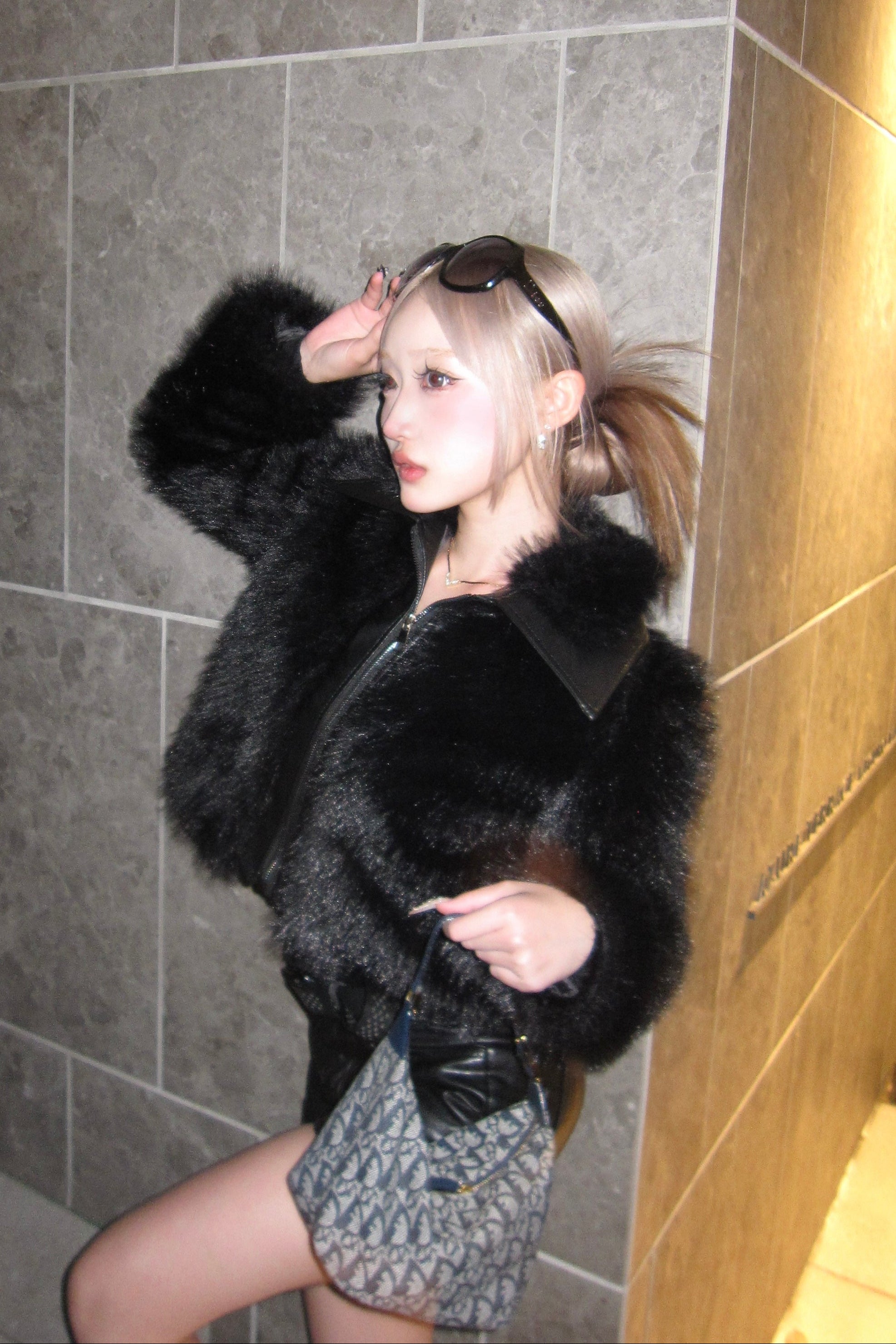 ボリュームファーショートライダース NA10187