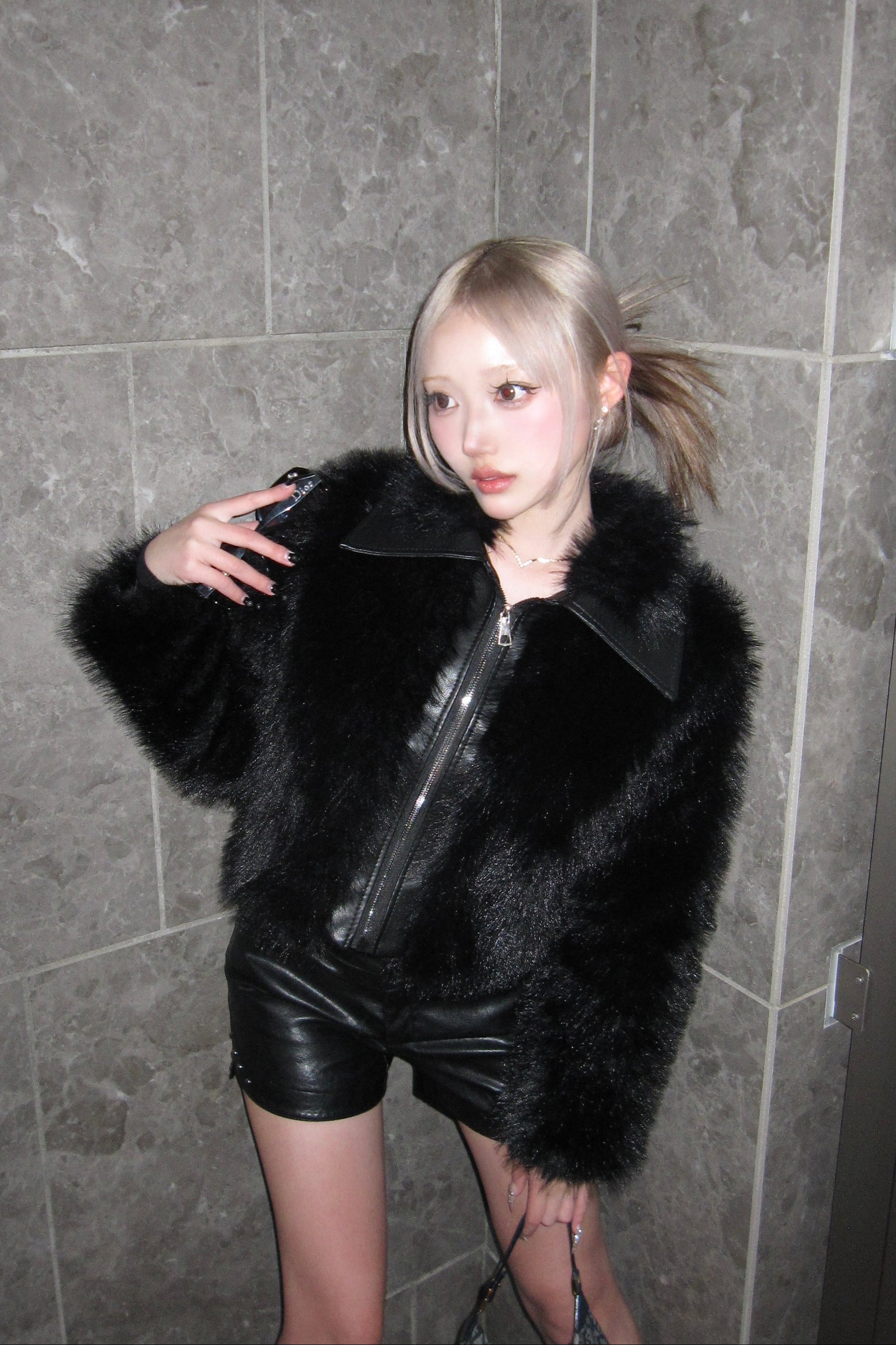 ボリュームファーショートライダース NA10187