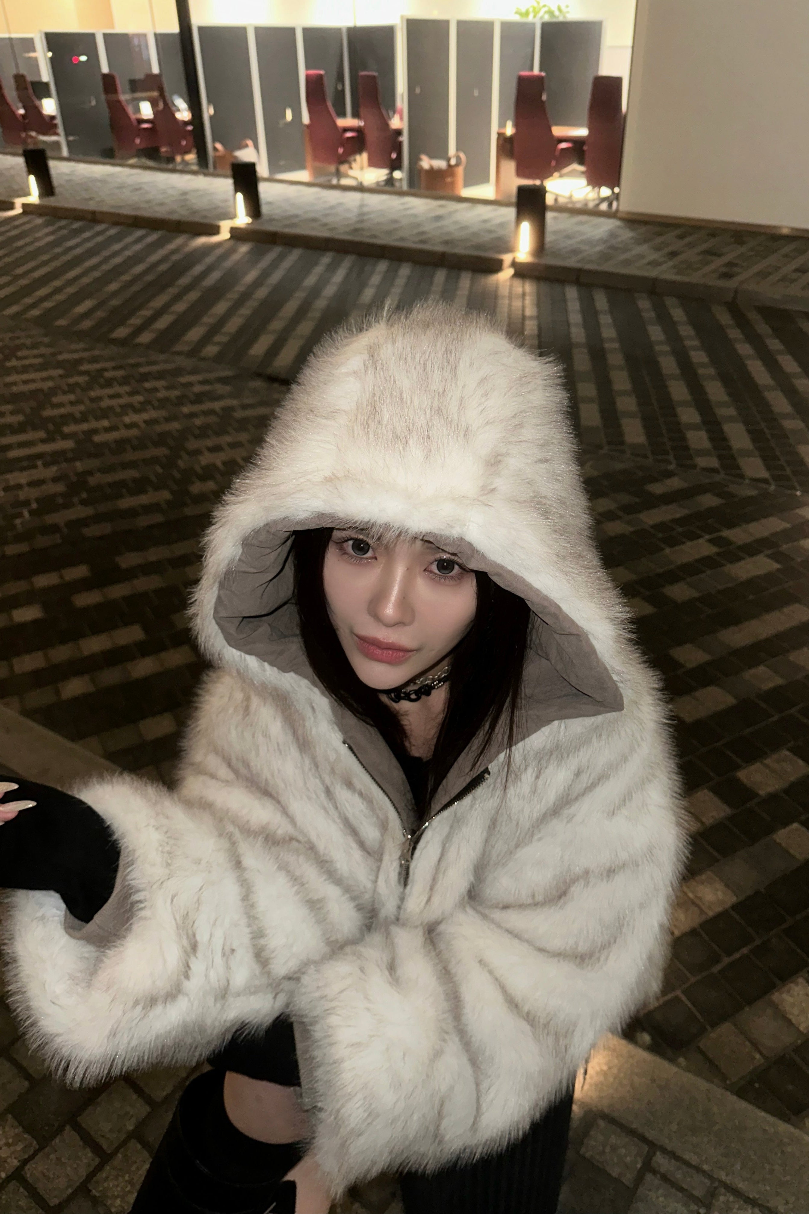 リバーシブルファーアウター NA10205