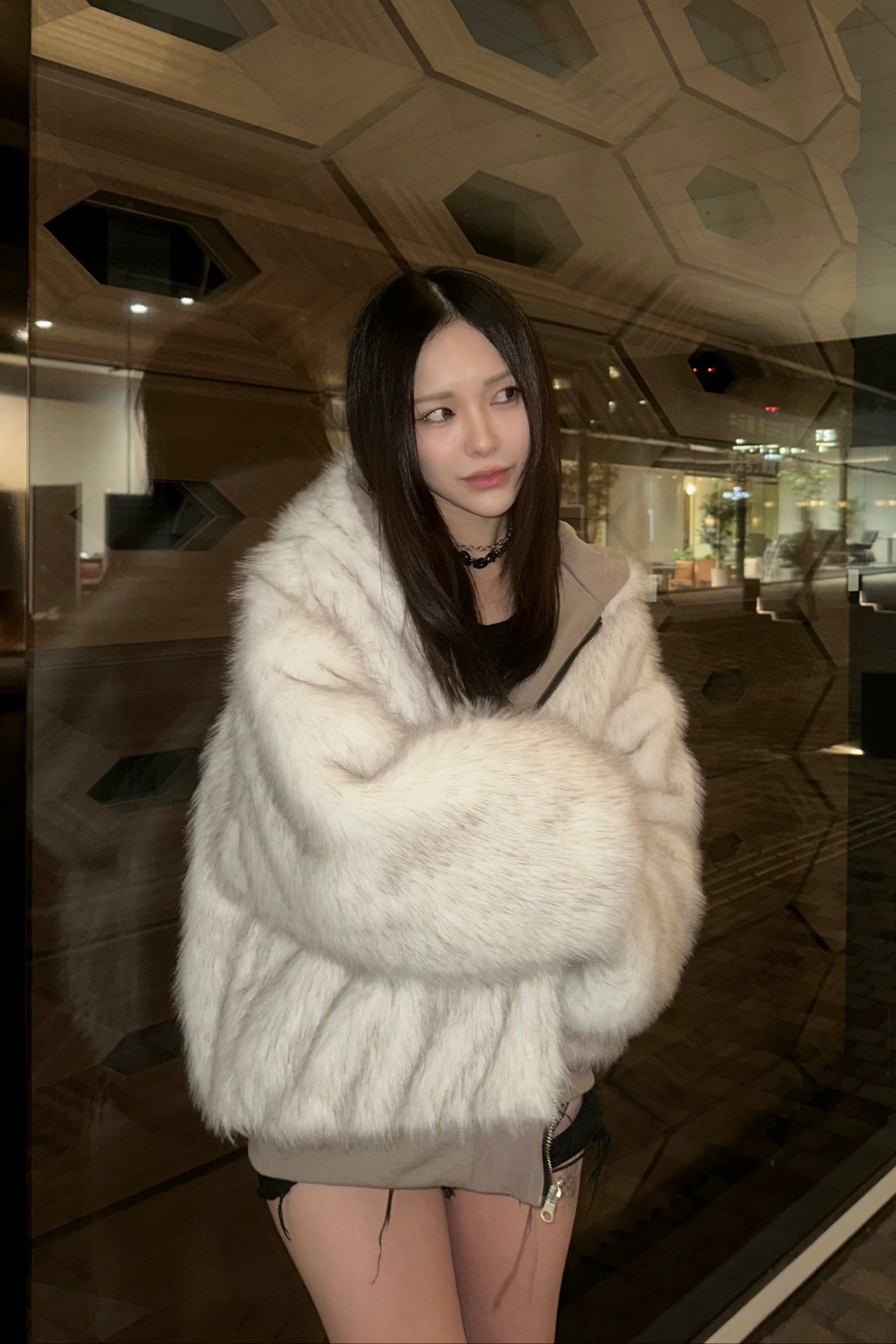 リバーシブルファーアウター NA10205