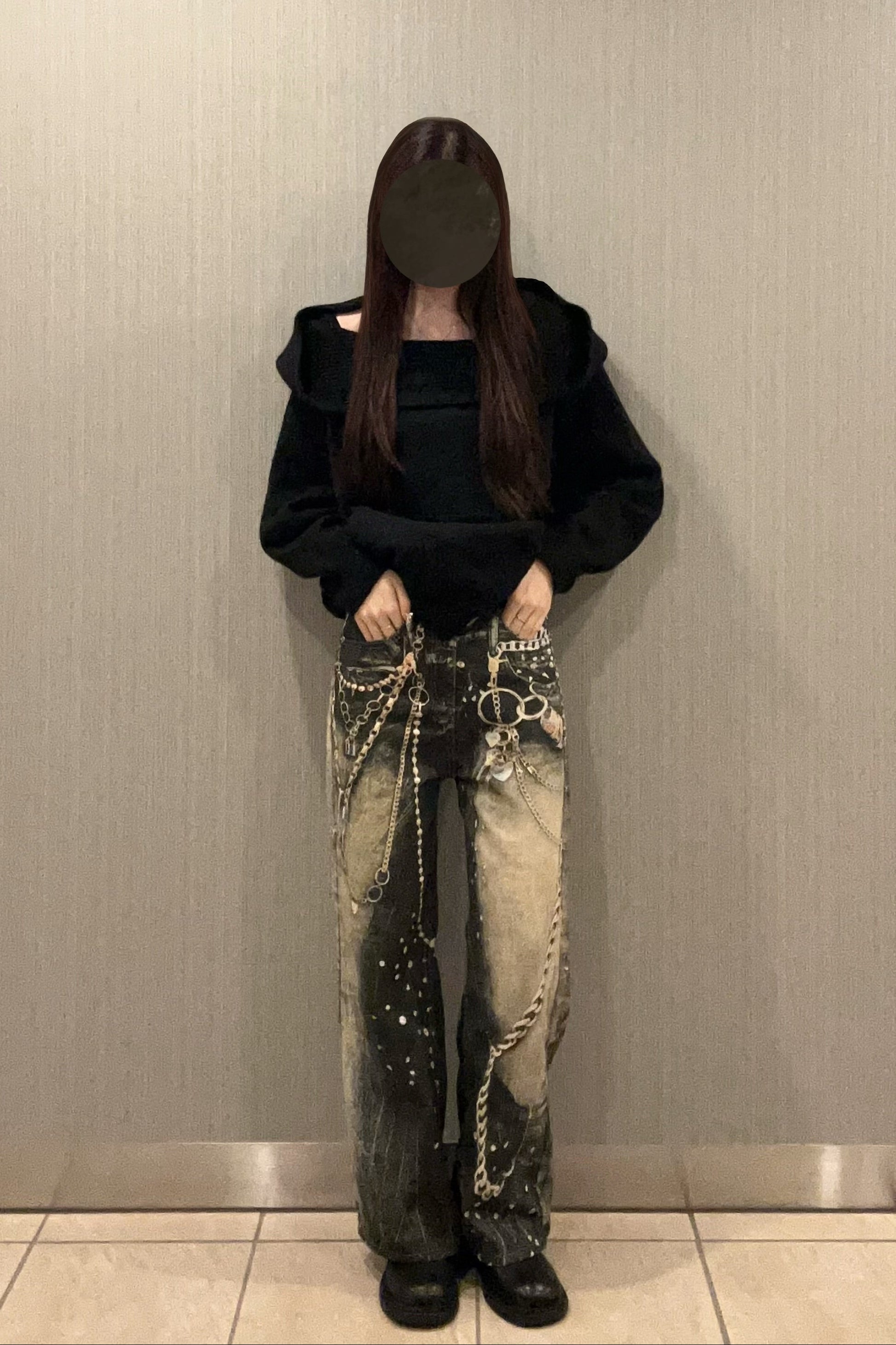 アクセデザインストレートデニム NA10522