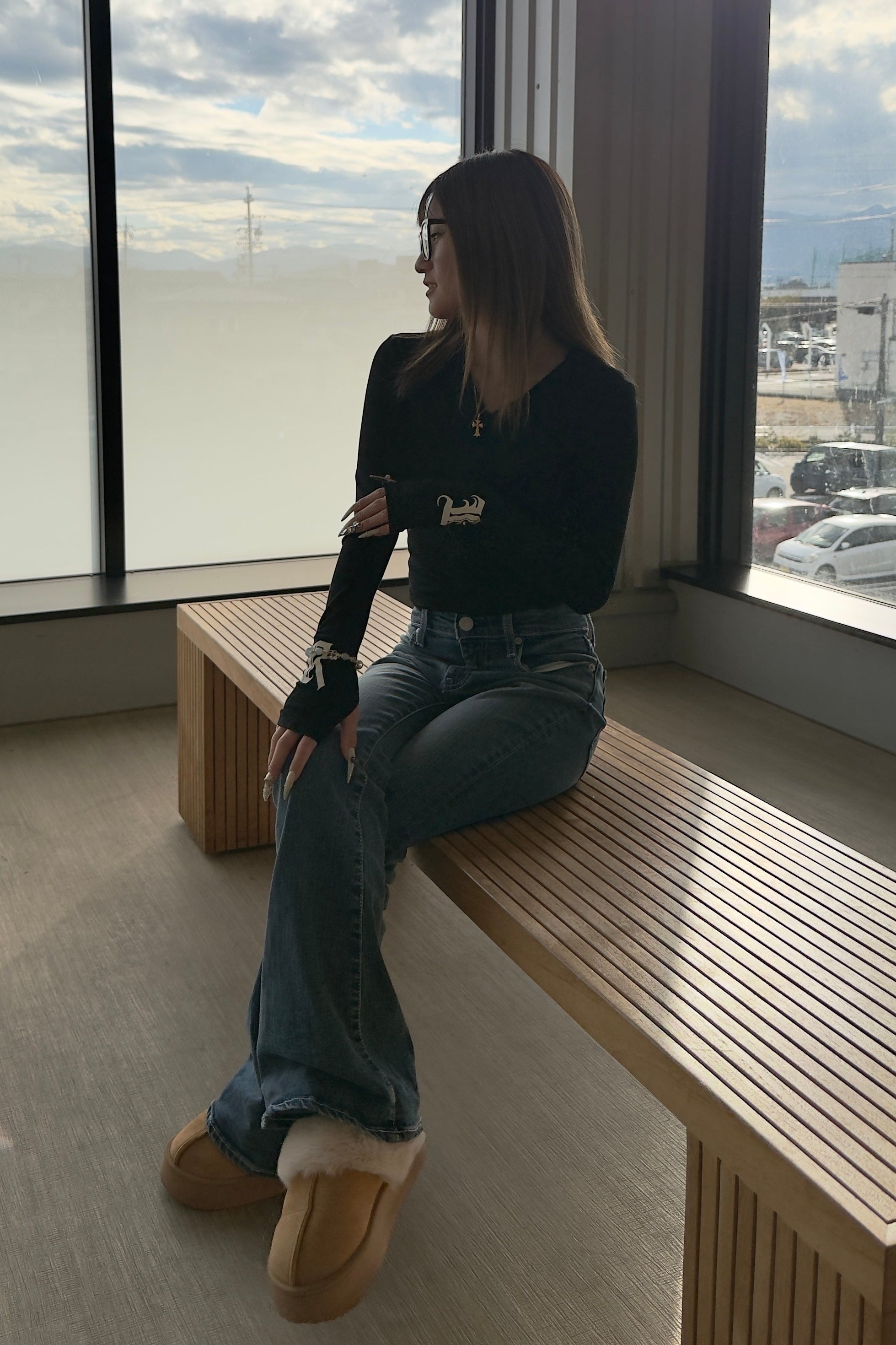 クロップドサイドレタリングトップス NA10117