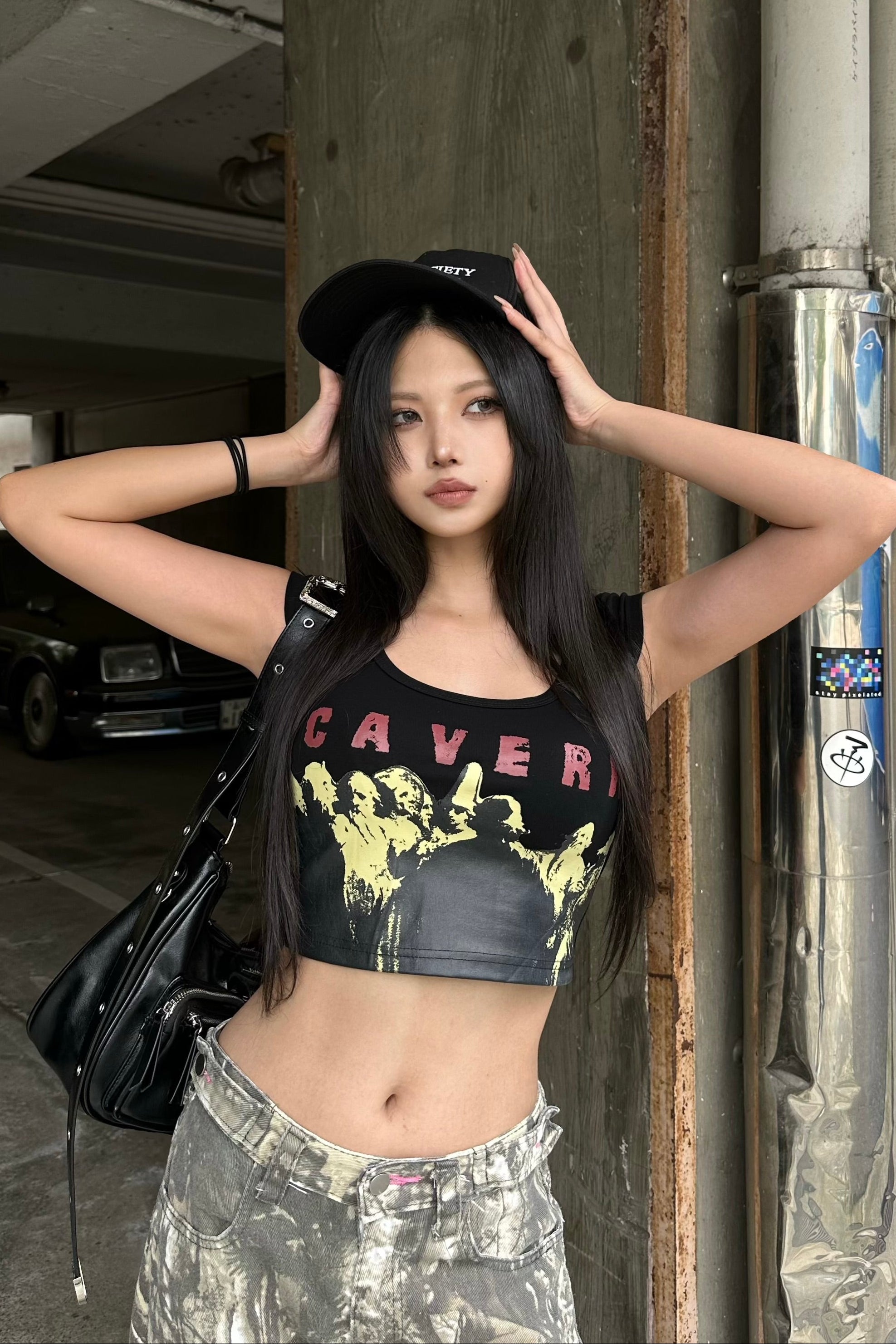 クロップドビンテージTシャツ NA10887