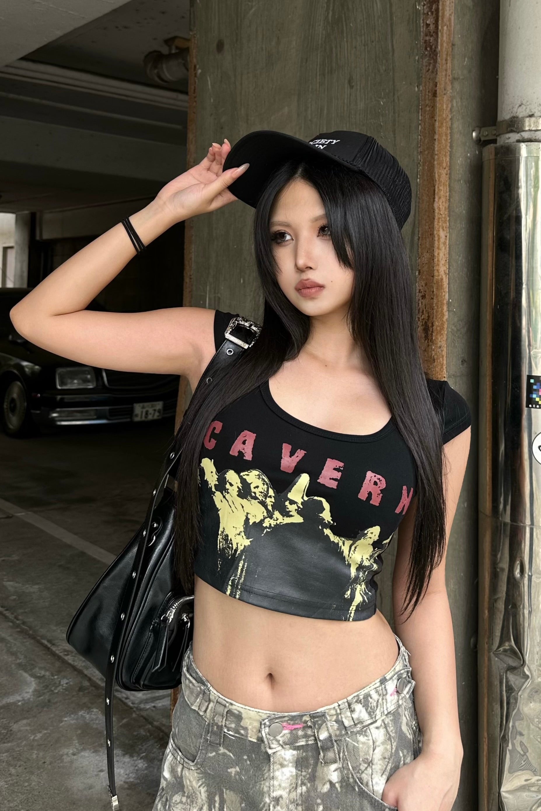 クロップドビンテージTシャツ NA10887
