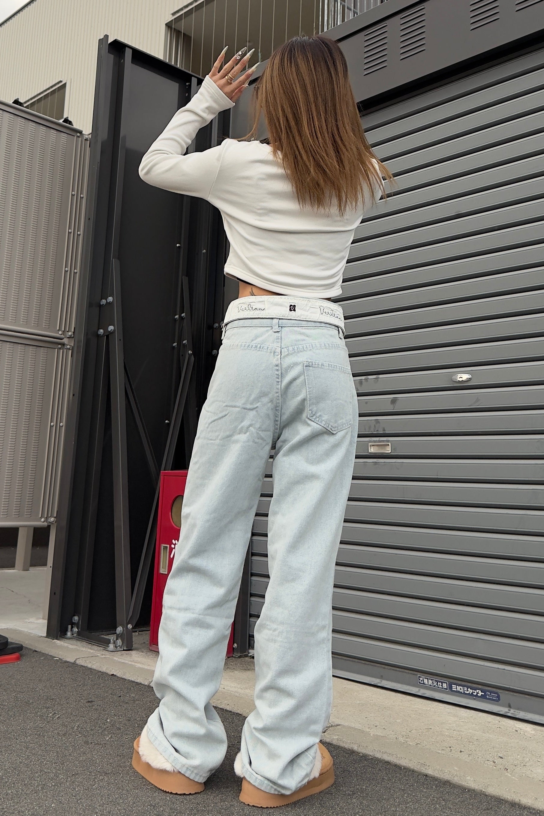 折り返しバギーデニム NA10122