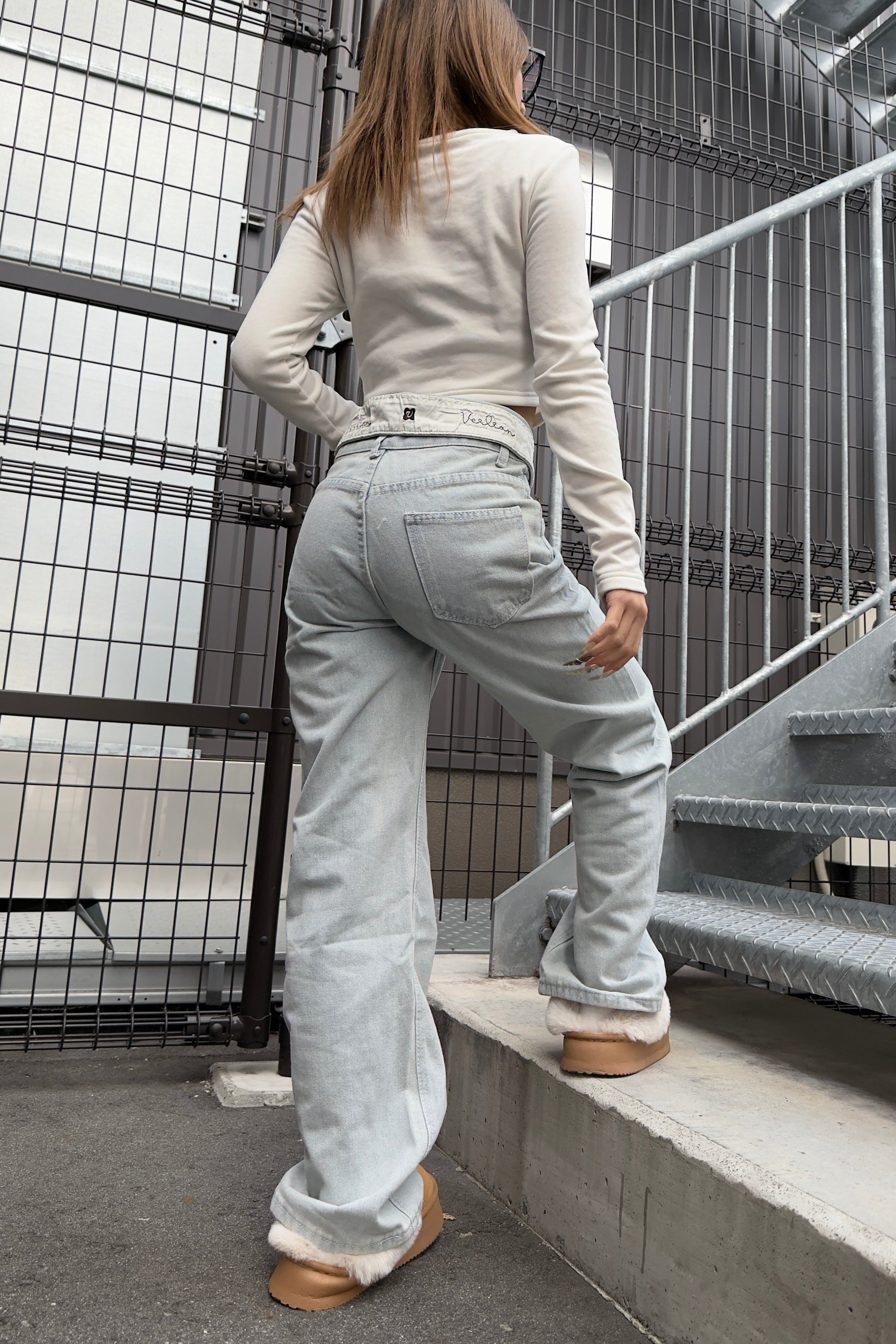 折り返しバギーデニム NA10122