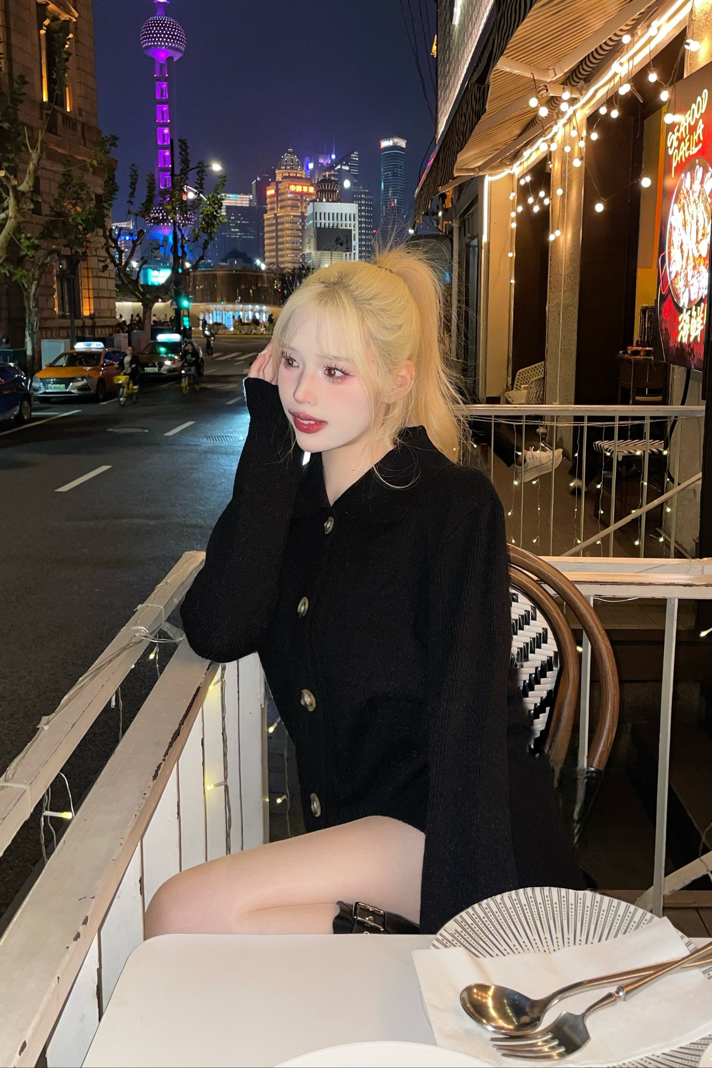 マルチボタンカラーニットセット NA10142