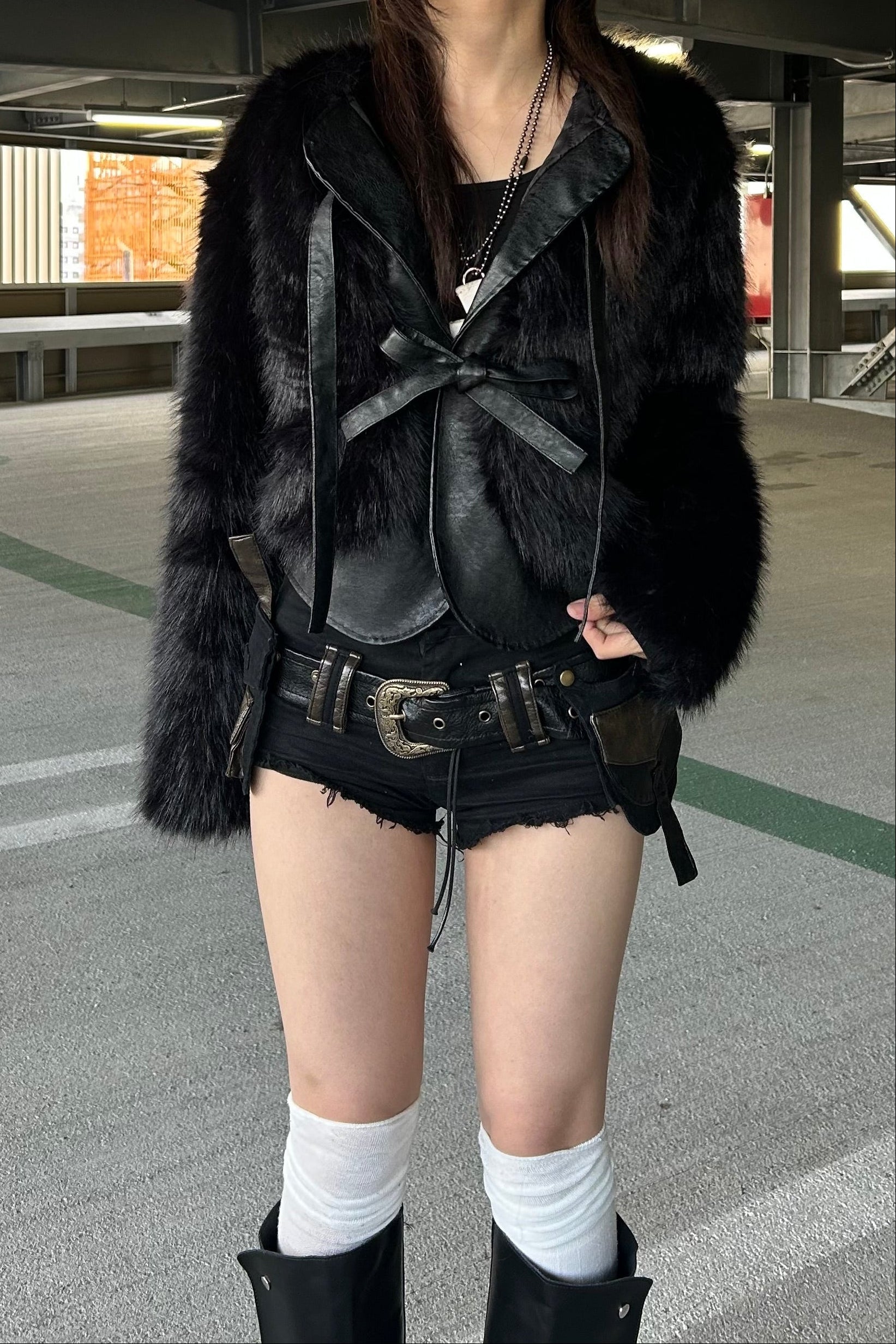 ショート丈ファージャケット NA10333