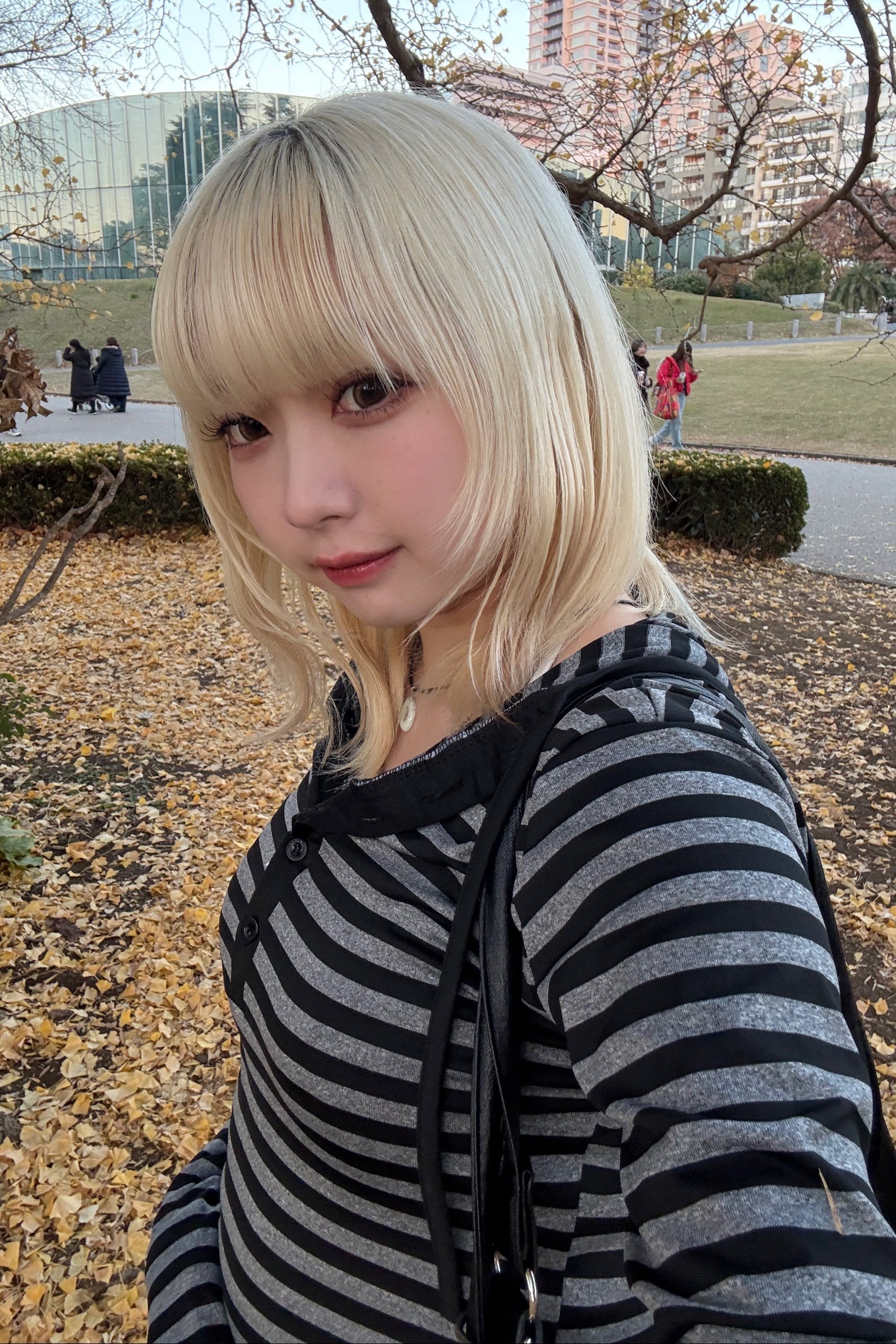 ボーダーヘンリーフードトップスNA10240