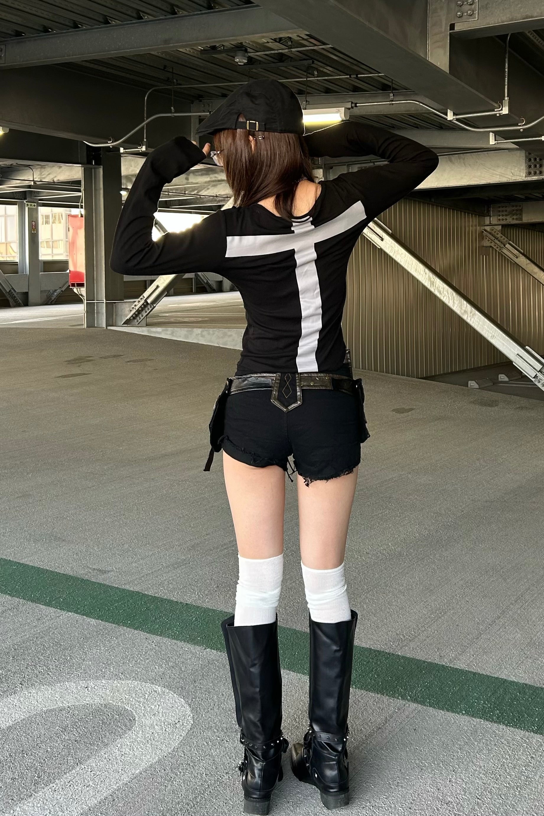 バックロゴプリントトップス NA10337