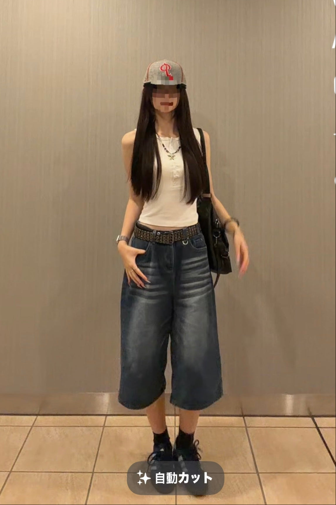 ヴィンテージウォッシュバギーデニムパンツ NA10931