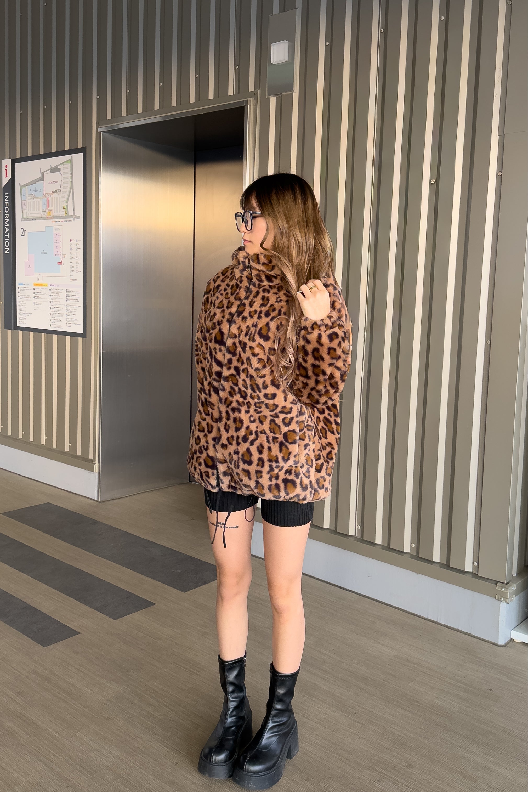 レオパードファーアウター NA10220