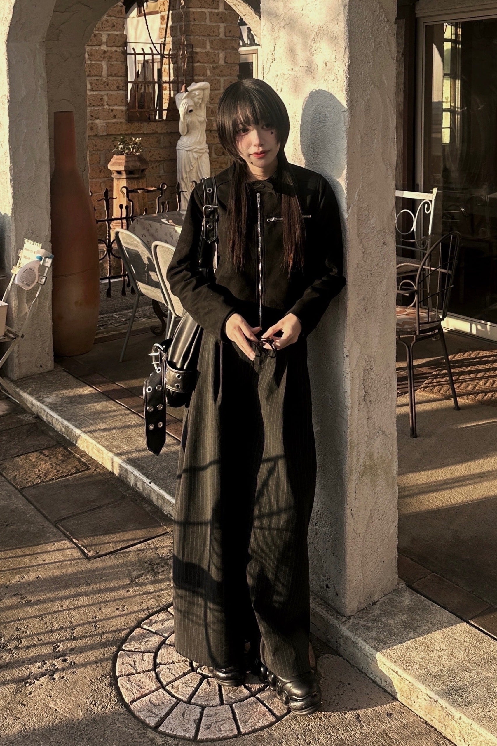 ノーカラースエードブルゾン NA10275