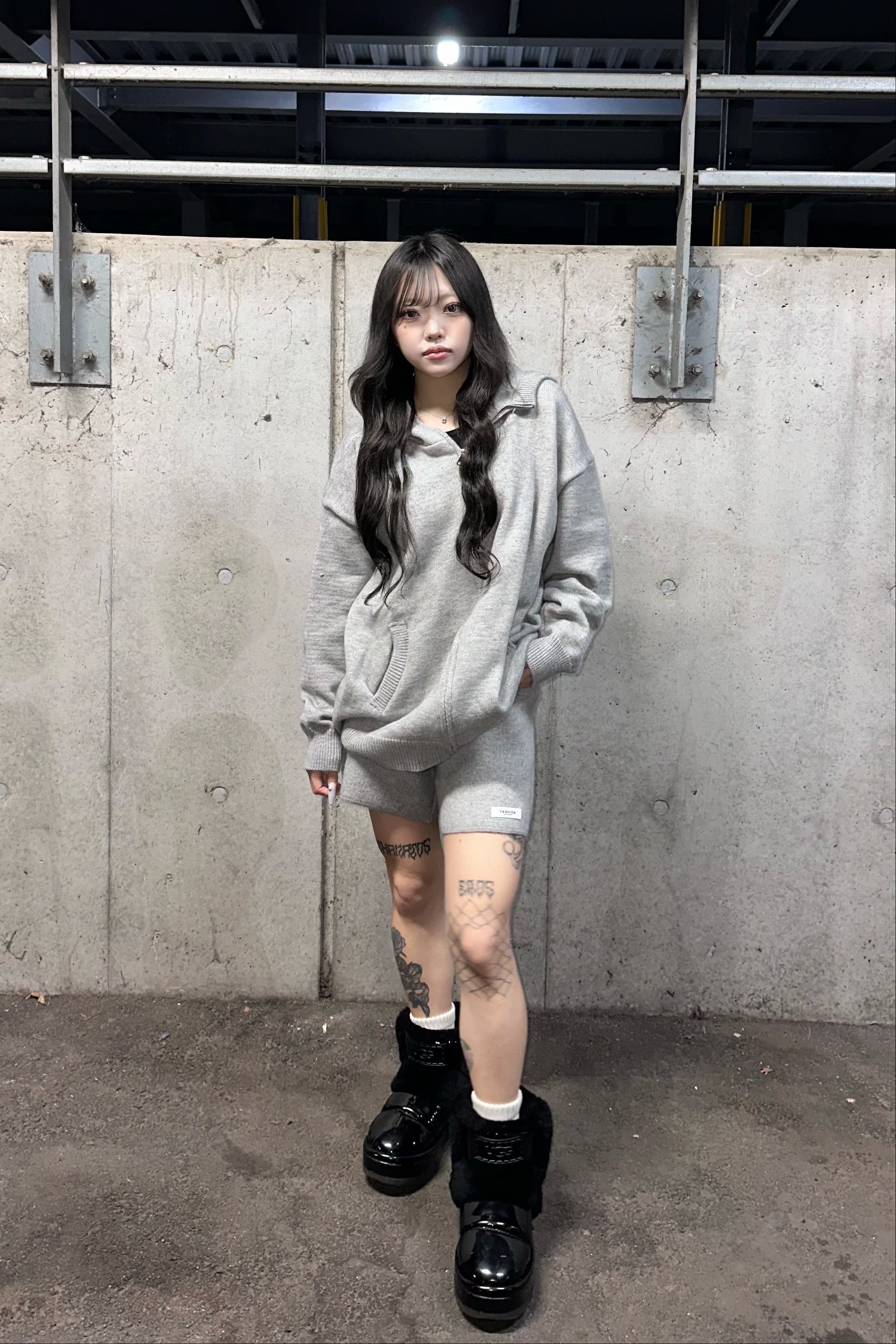 ニットフーディセットアップ NA10229