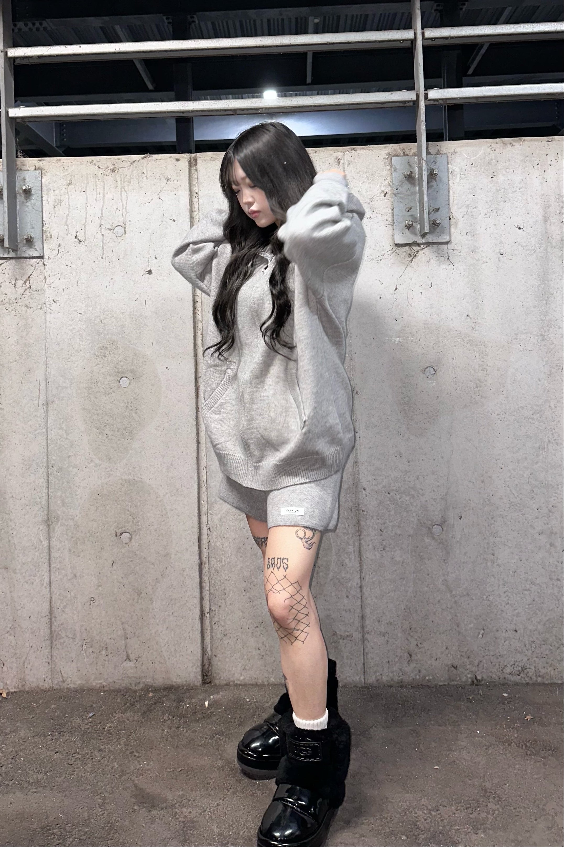 ニットフーディセットアップ NA10229