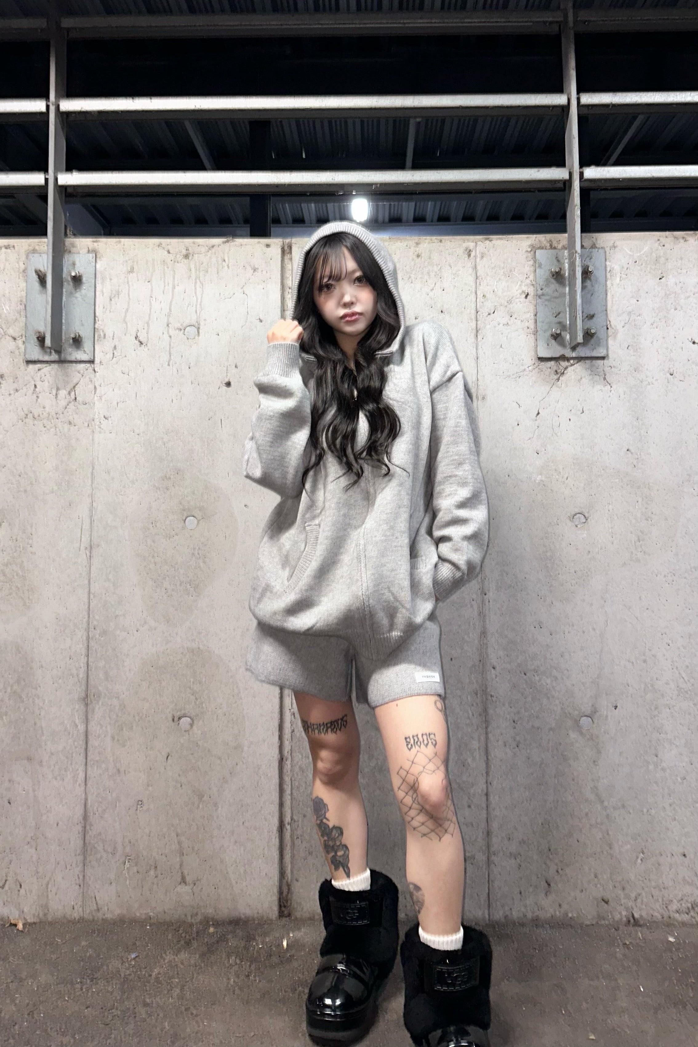 ニットフーディセットアップ NA10229