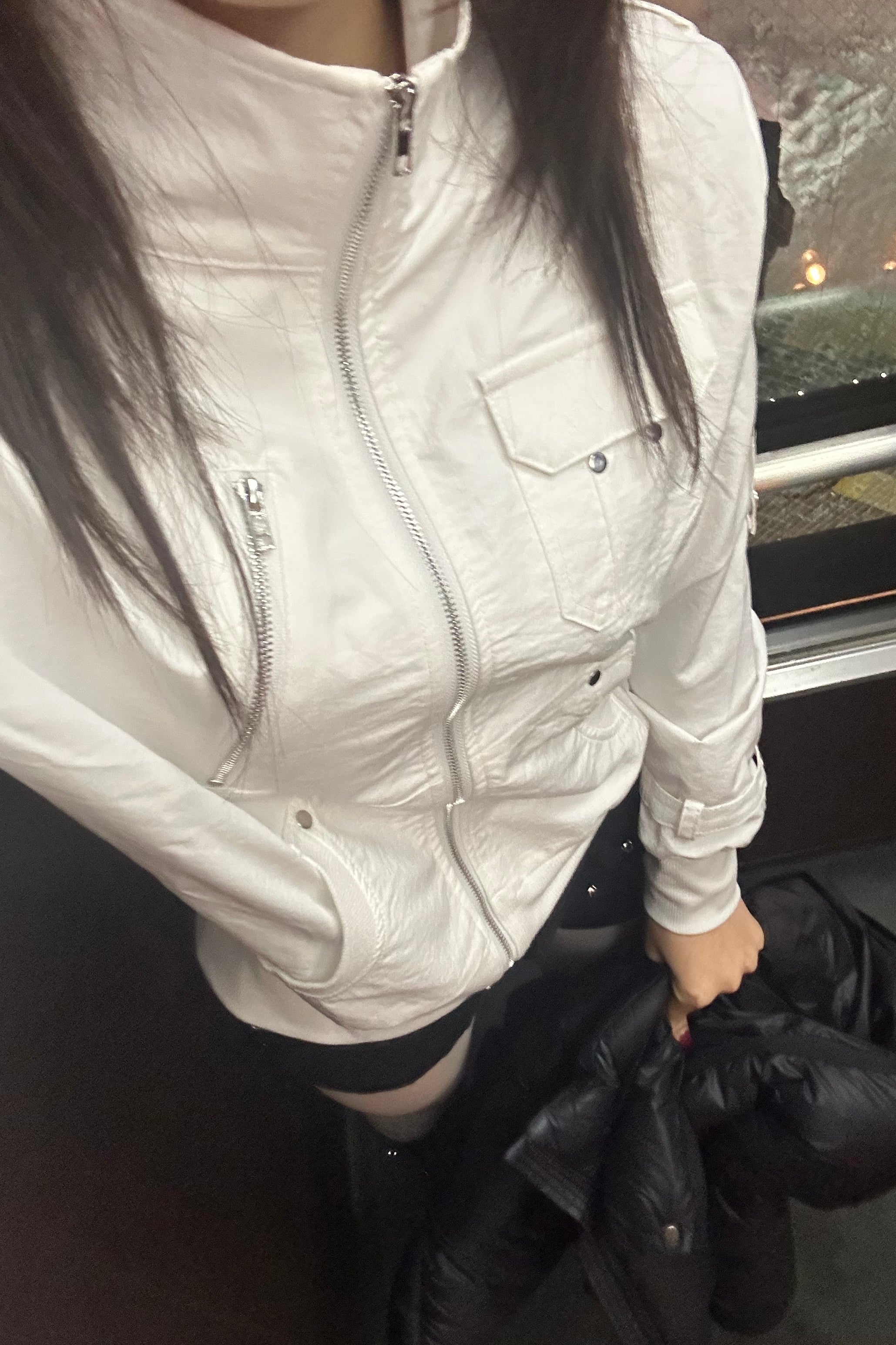 ホワイトクロップドジャケット NA10388