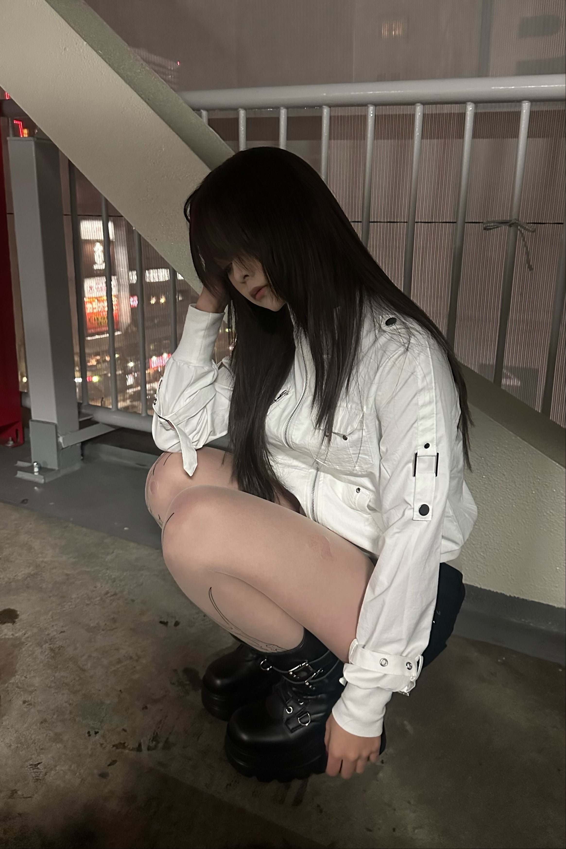 ホワイトクロップドジャケット NA10388