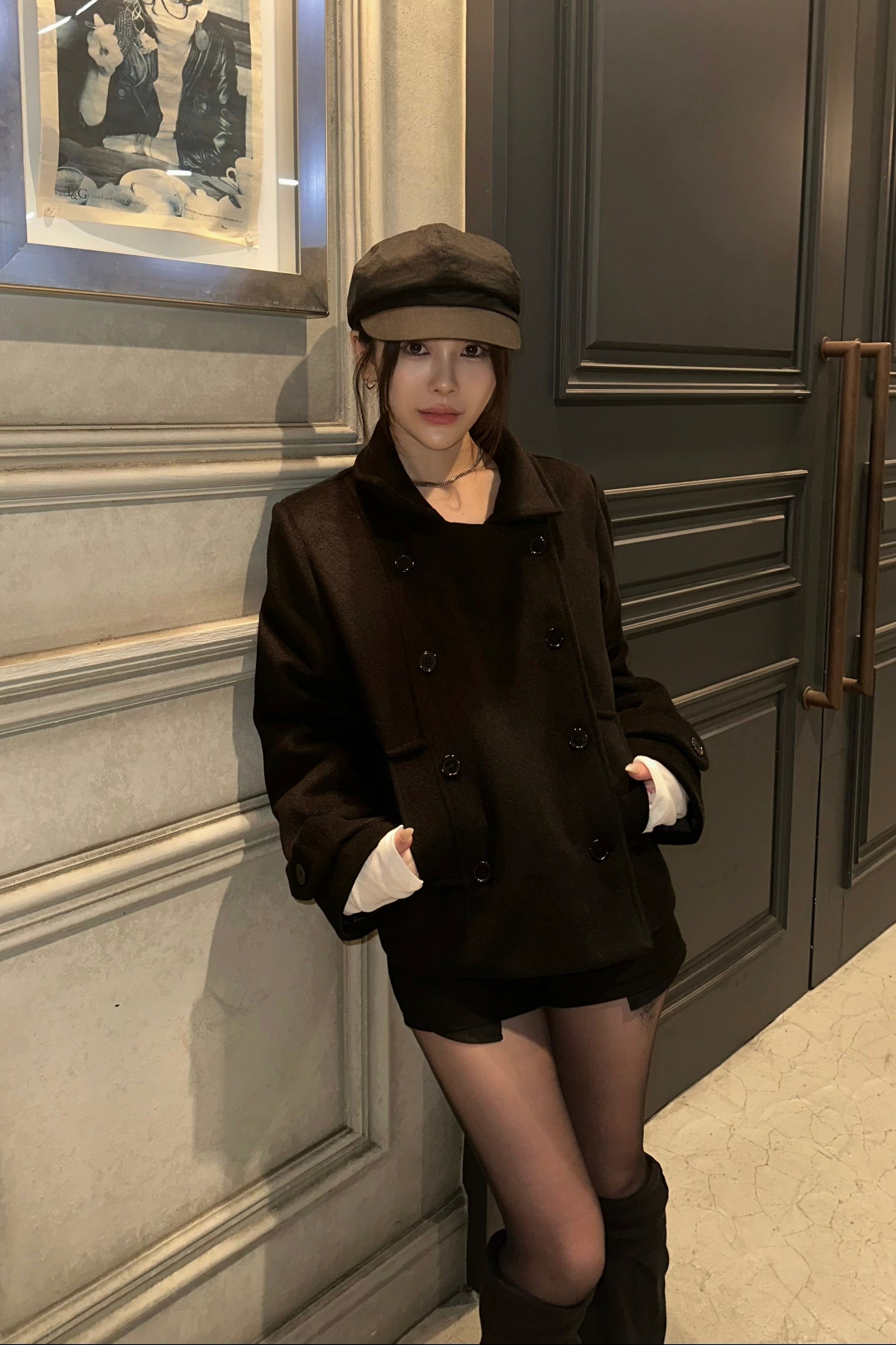 ダブルボタンショートコート NA10206