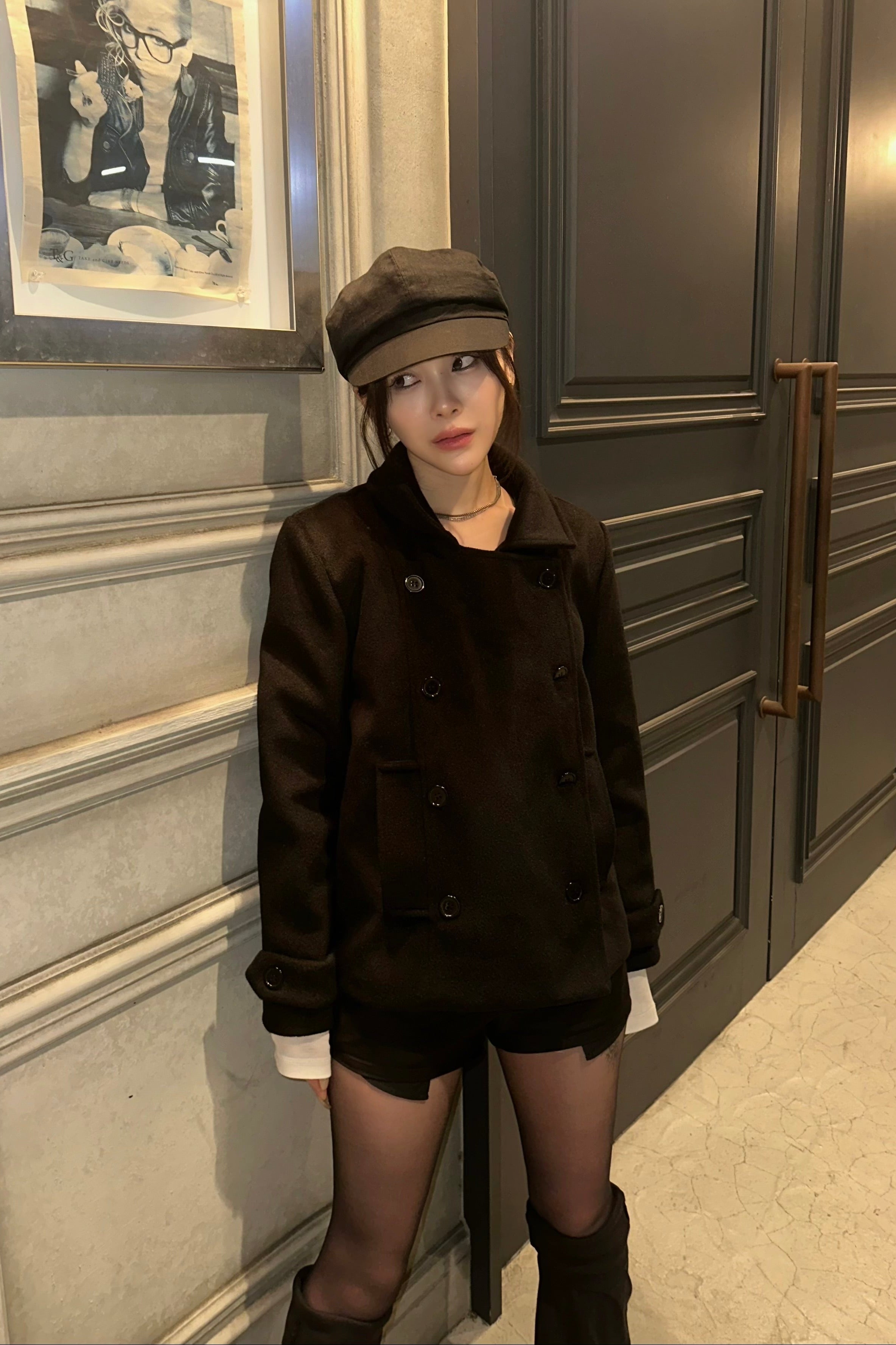 ダブルボタンショートコート NA10206