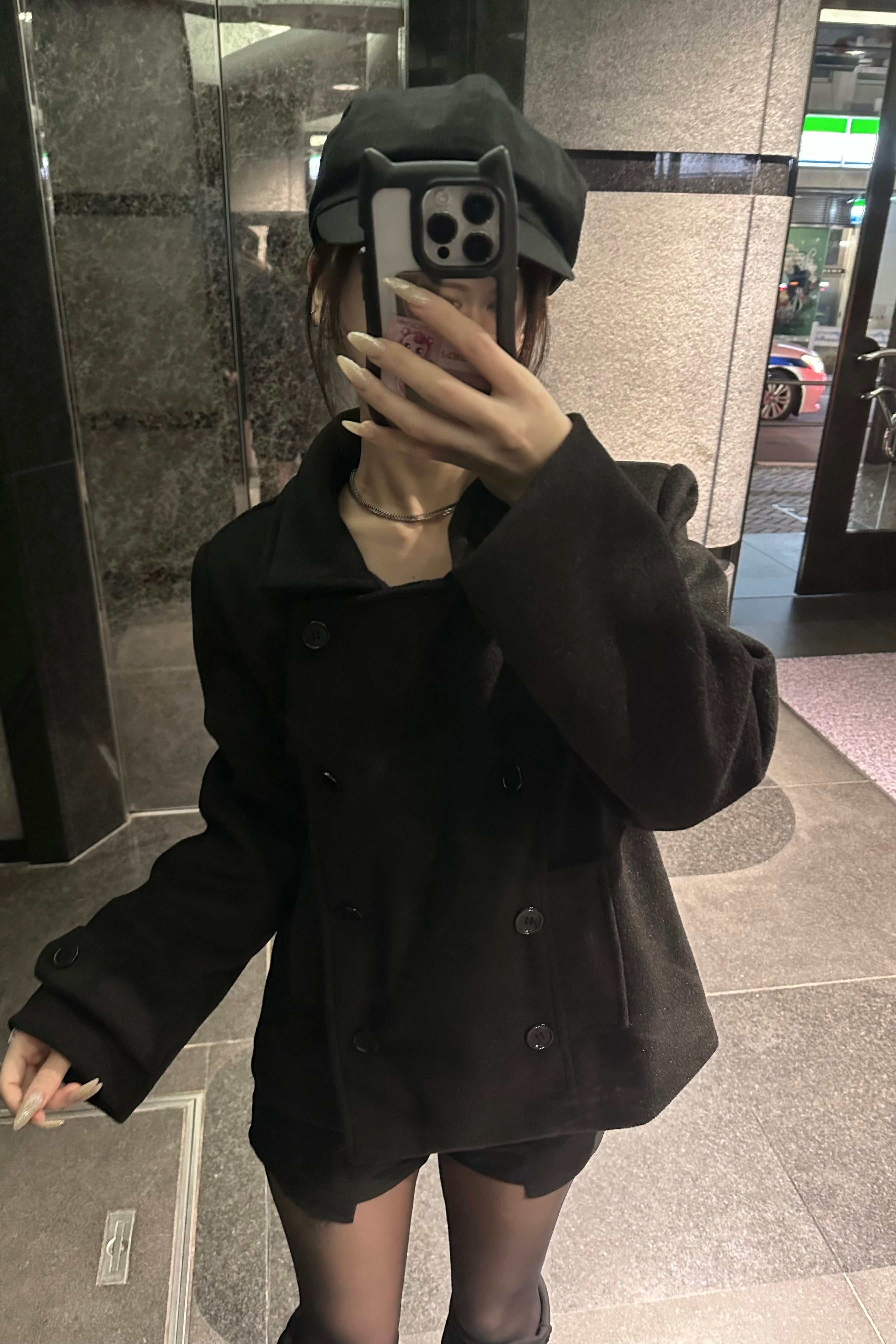 ダブルボタンショートコート NA10206