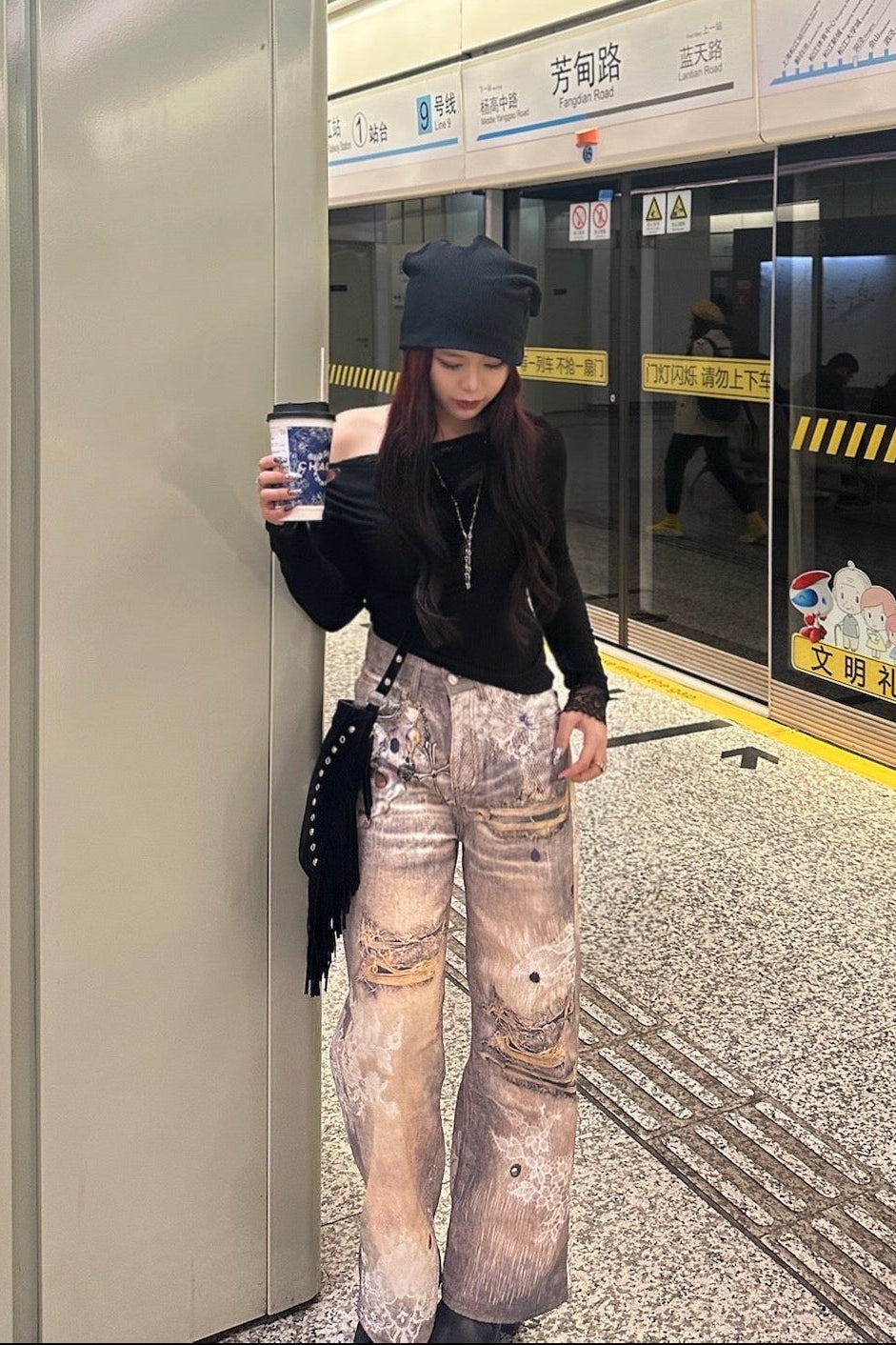 ビンテージデザインクラッシュデニム NA10168