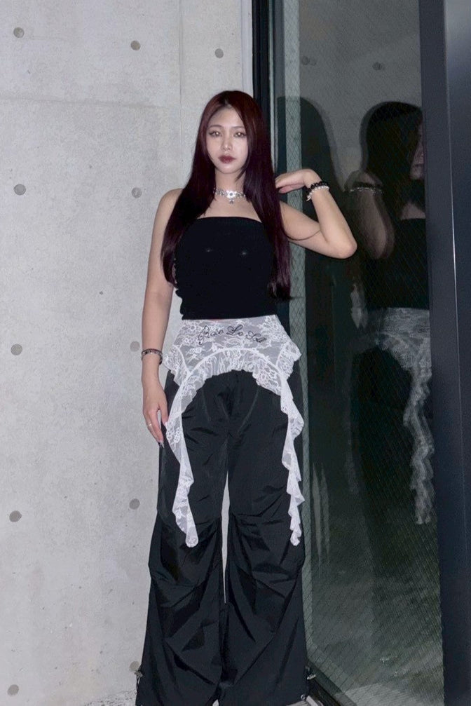 レイヤードレースナイロンパンツ NA10077