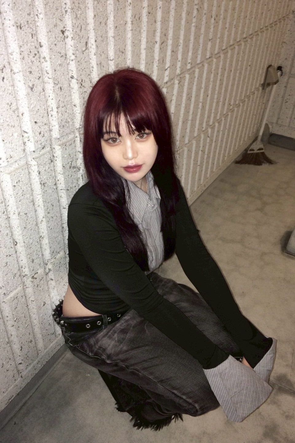 レイヤードニットシャツ NA10079