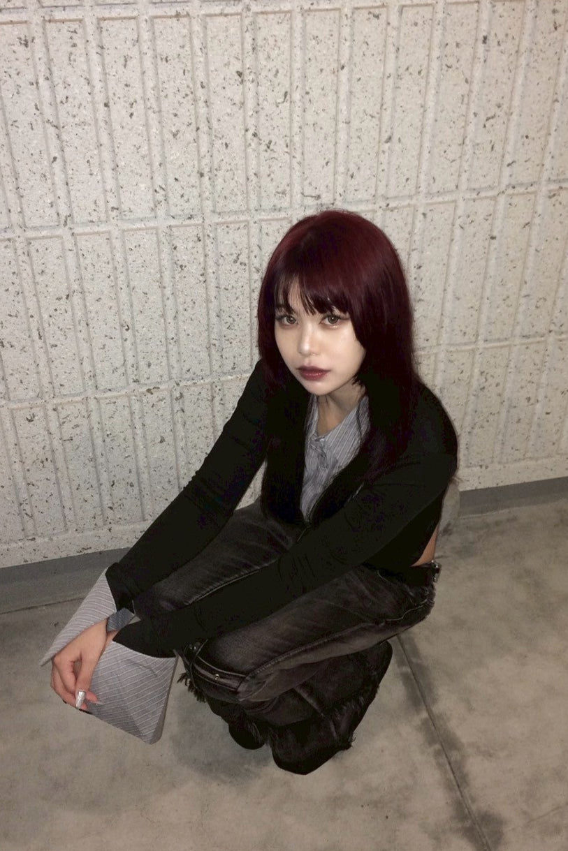 レイヤードニットシャツ NA10079