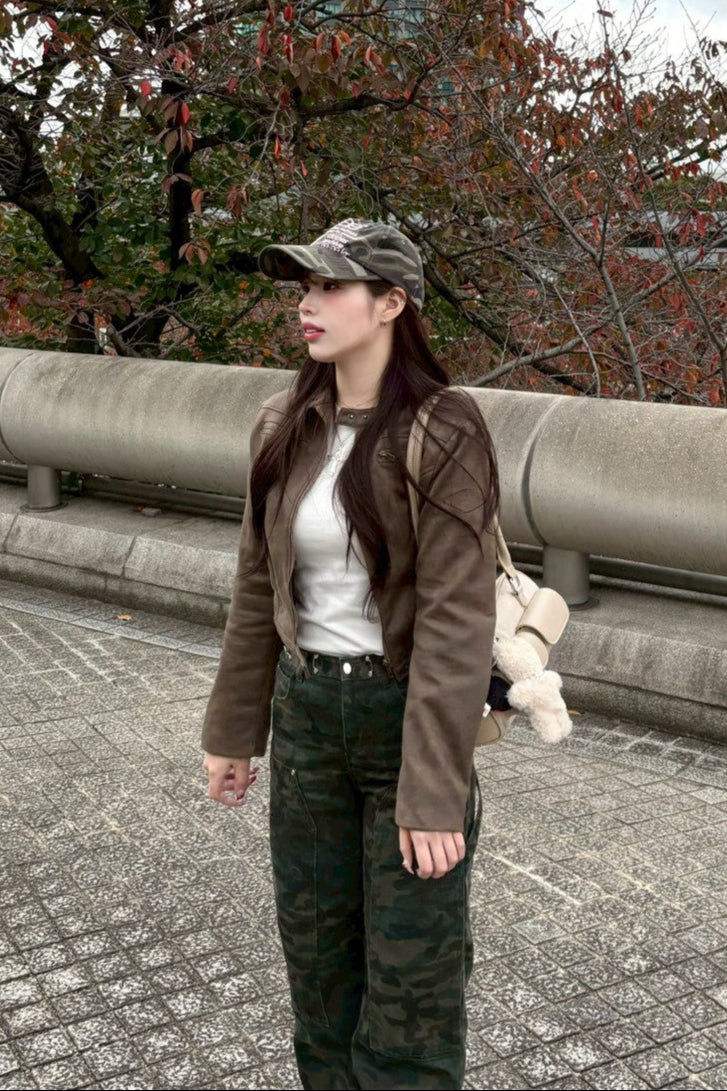 クロップドレザージャケット NA10096