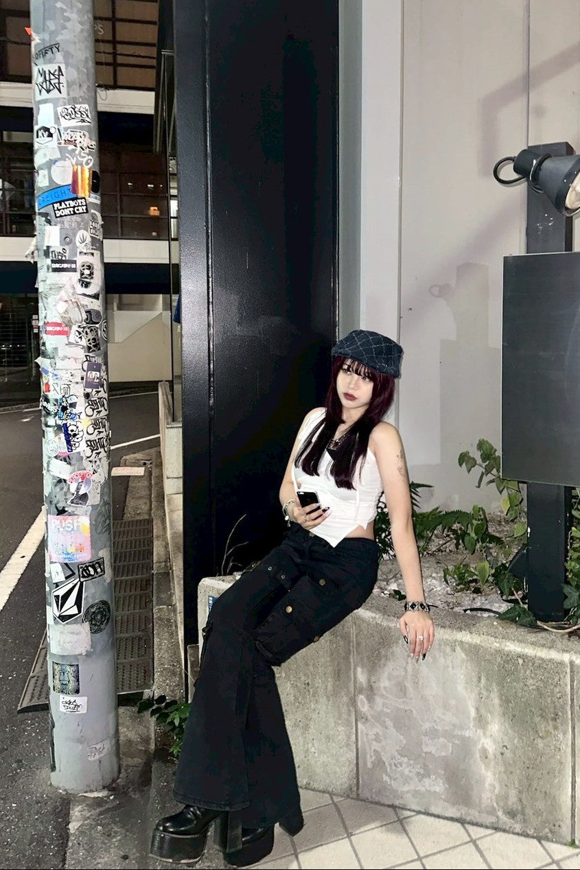 フレアカーゴデニムパンツ NA10114