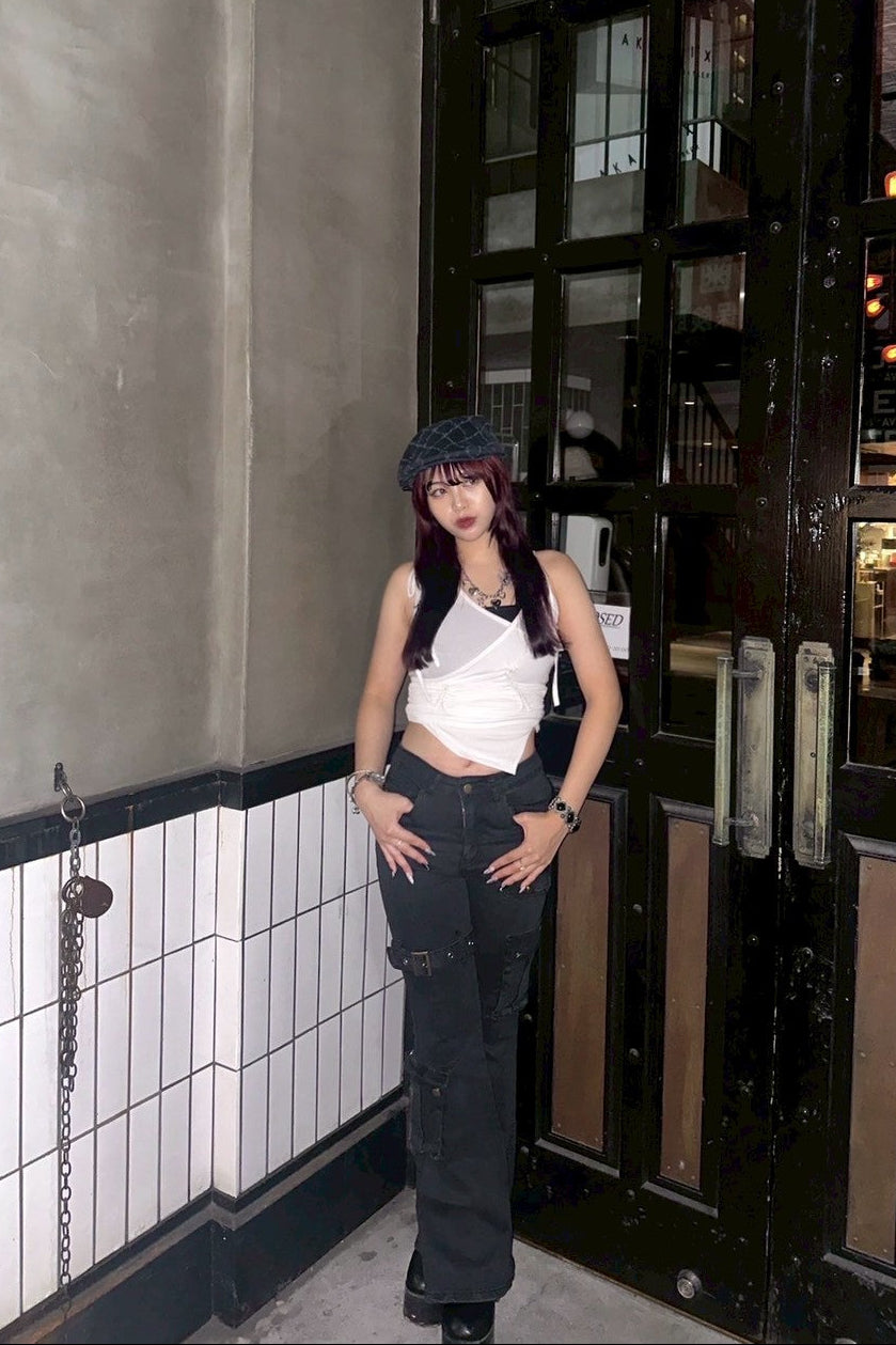 フレアカーゴデニムパンツ NA10114