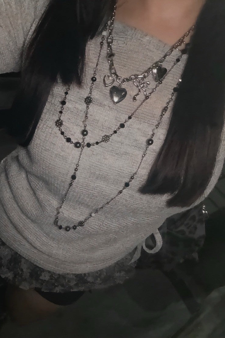 ワンショルダーフリルニット NA10174