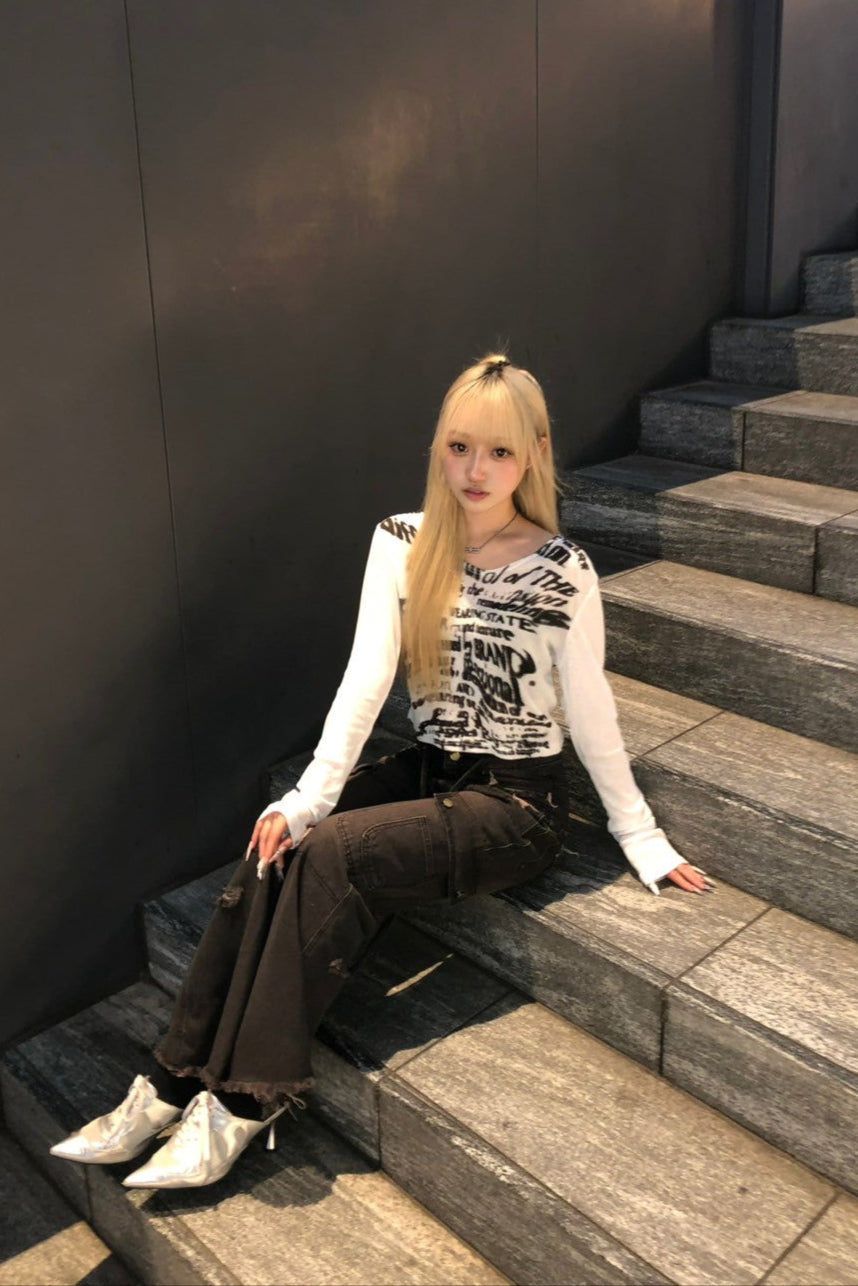vintage straight pants NA10126