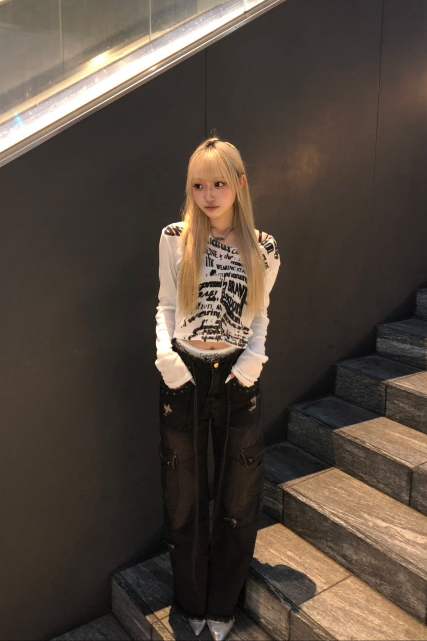 vintage straight pants NA10126